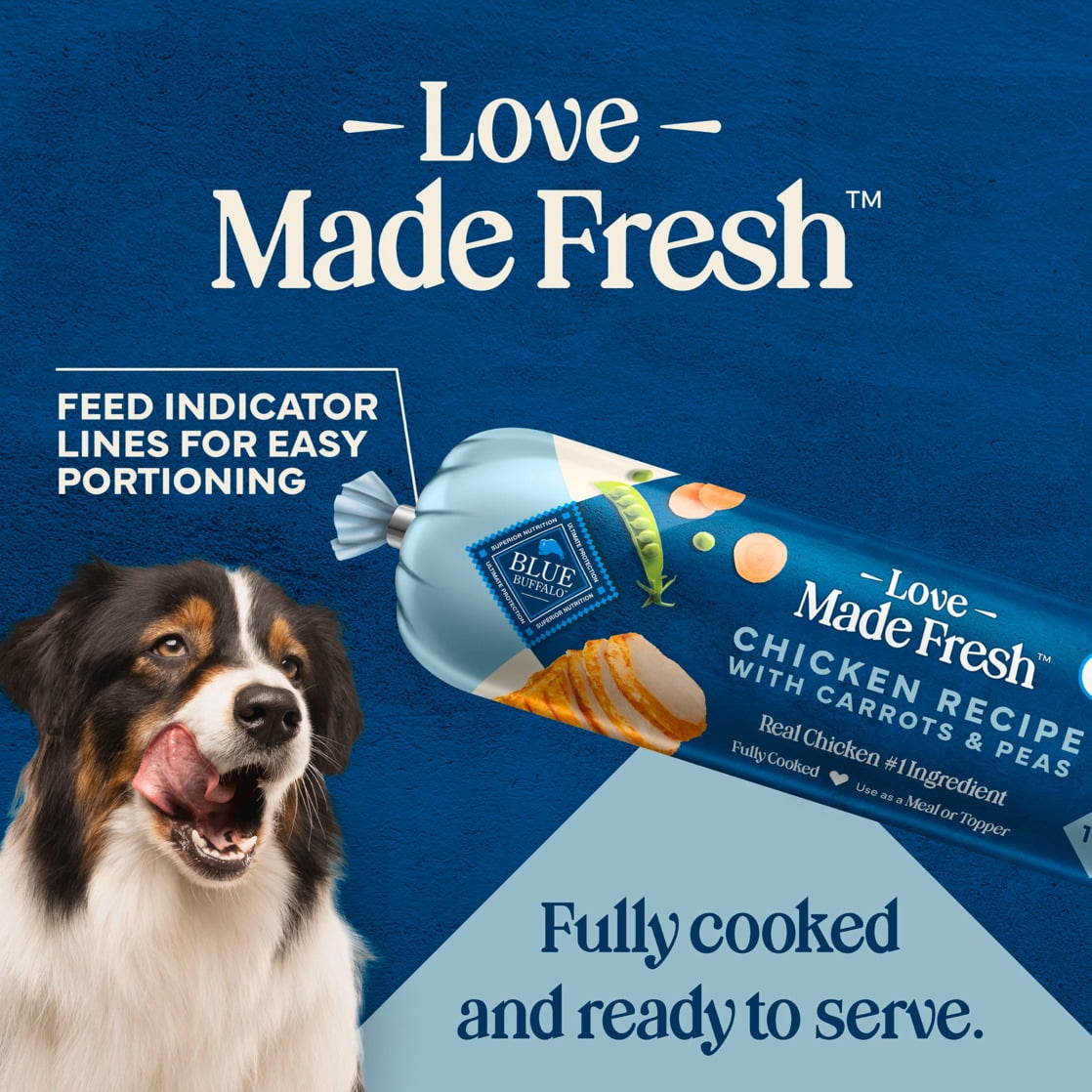 Blue Buffalo Love Made Fresh Dog Food - Refrigerated, Chicken Recipe, 1-lb Roll - 2-Pack