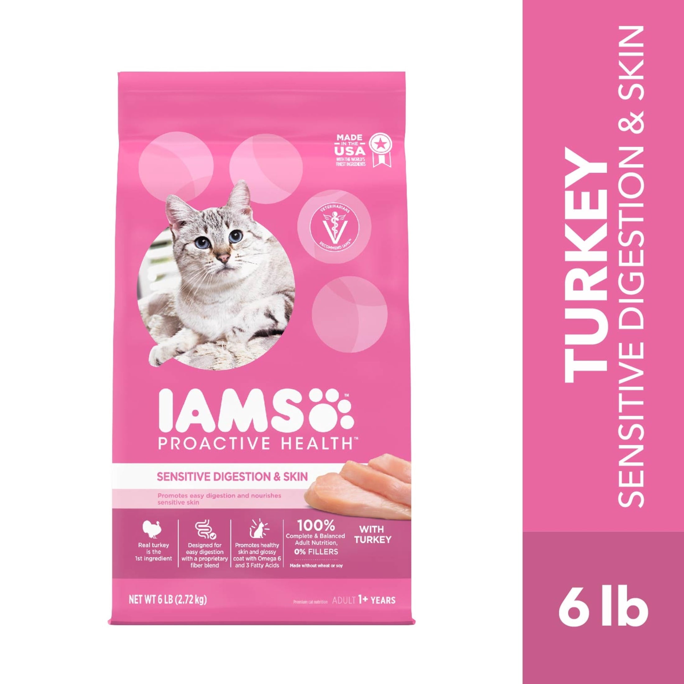 Iams Proactive Health Turkey Dry Cat Food - 6 Lb Bag