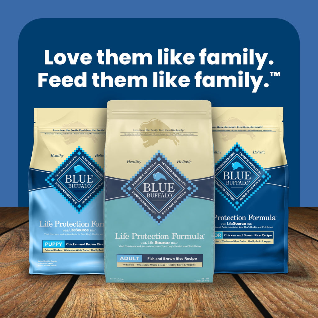 Blue Buffalo Life Protection Formula Natural Dry Dog Food - Fish & Brown Rice, 15-lb. Bag