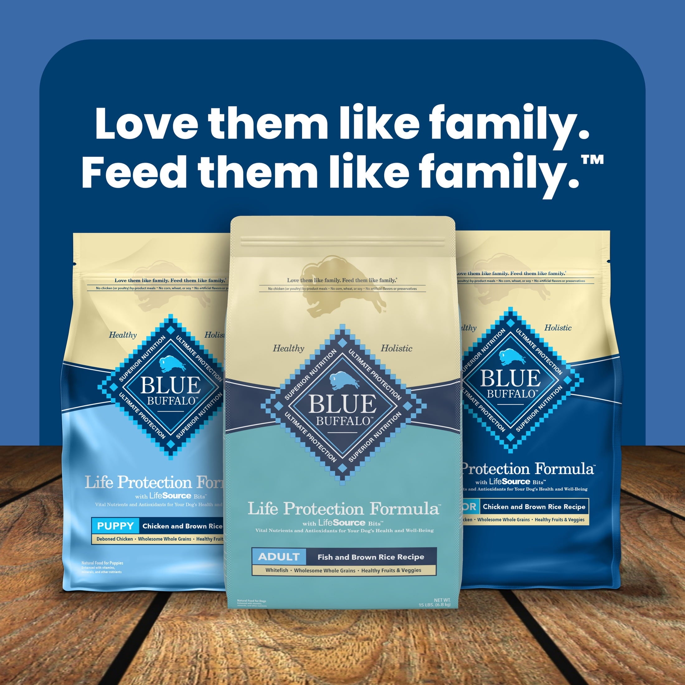 Blue Buffalo Life Protection Formula Natural Dry Dog Food - Fish & Brown Rice, 15-lb. Bag