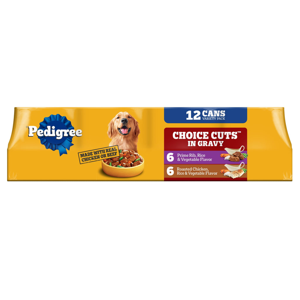 Pedigree Choice Cuts In Gravy Adult Soft Wet Dog Food Prime Rib Multipack - 13.2 Oz Cans 12 Pack - 4-Pack
