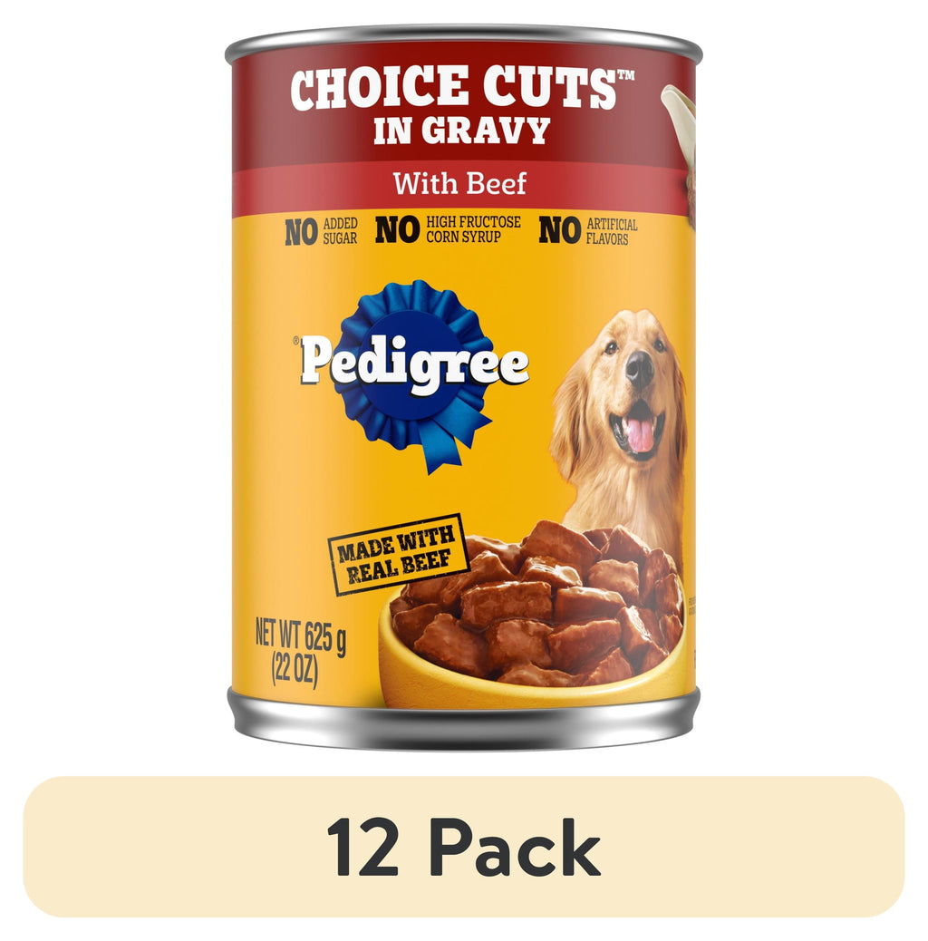 Pedigree Choice Cuts In Gravy With Beef Adult Canned Soft Wet Dog Food - 22 Oz. Can - 12-Pack