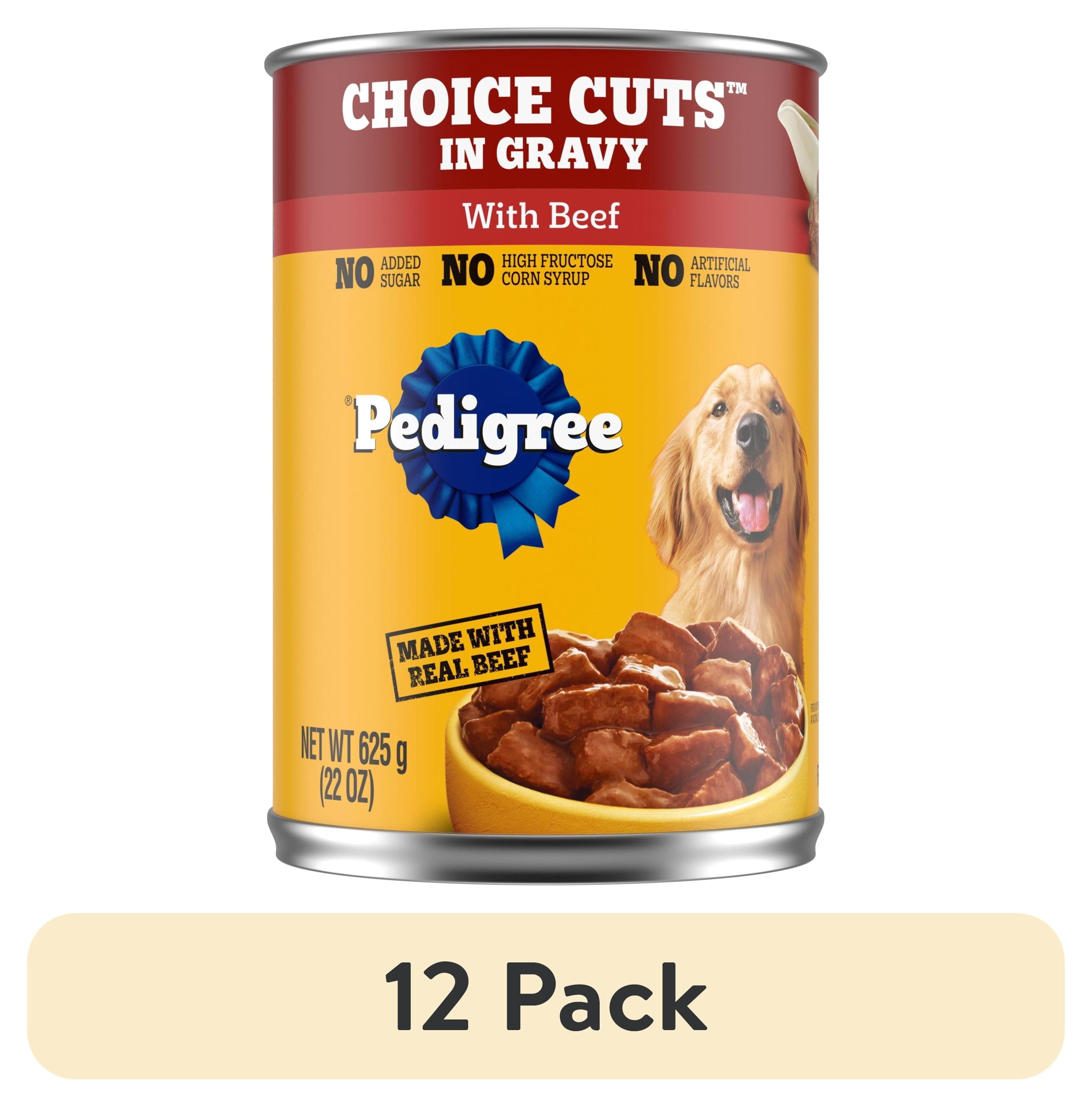 Pedigree Choice Cuts In Gravy With Beef Adult Canned Soft Wet Dog Food - 22 Oz. Can - 12-Pack