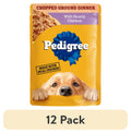Pedigree Chopped Ground Dinner Wet Dog Food with Hearty Chicken - 3.5 oz Pouch - 12-Pack
