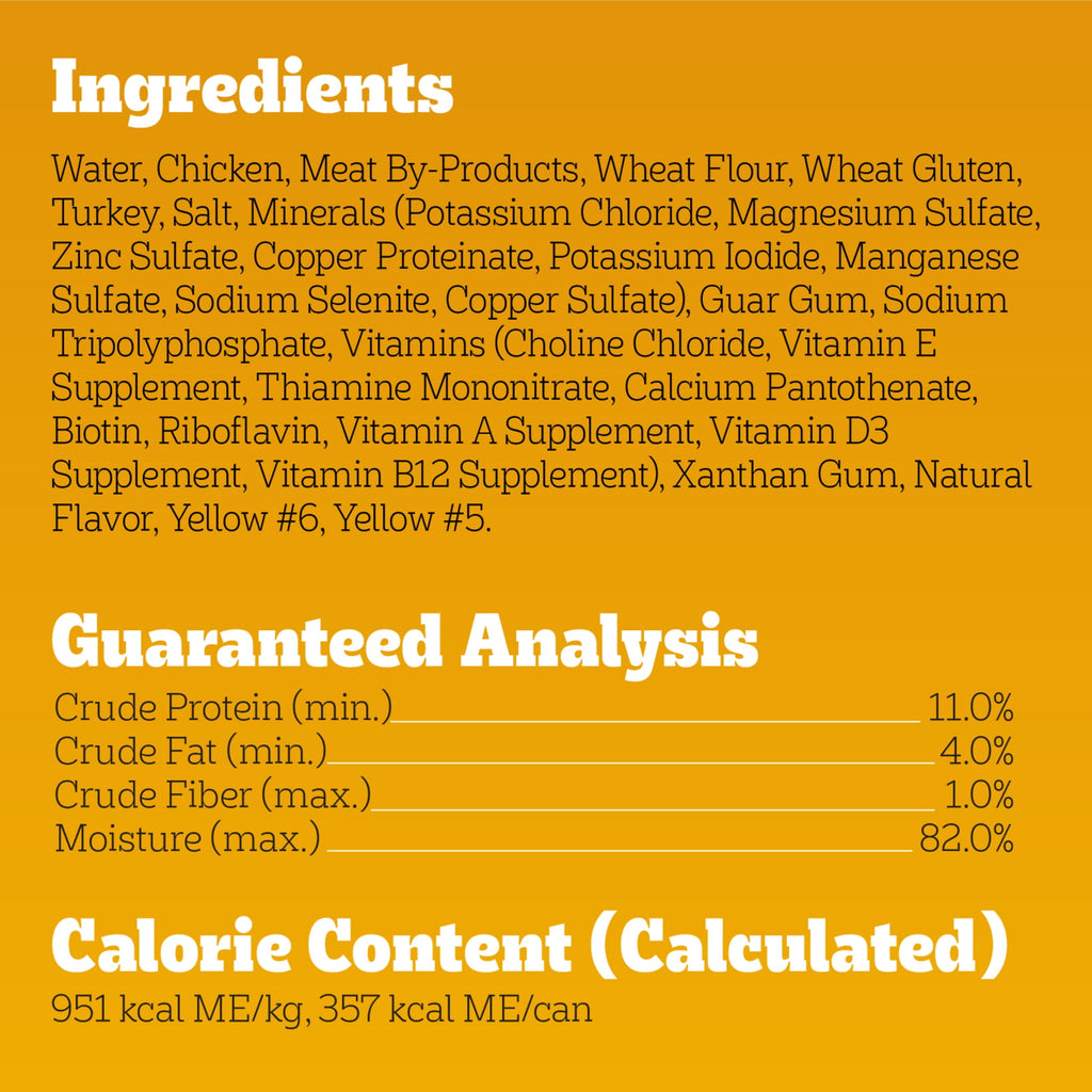 Pedigree High Protein Chicken & Turkey Flavor In Gravy Adult Soft Wet Dog Food - (12) 13.2 oz Cans - 3-Pack