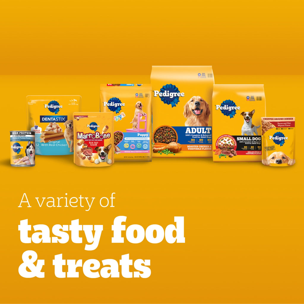 Pedigree Puppy Food Morsels in Sauce - Wet Dog Food Pouches, Beef Flavor, 3.5 oz. Pouches