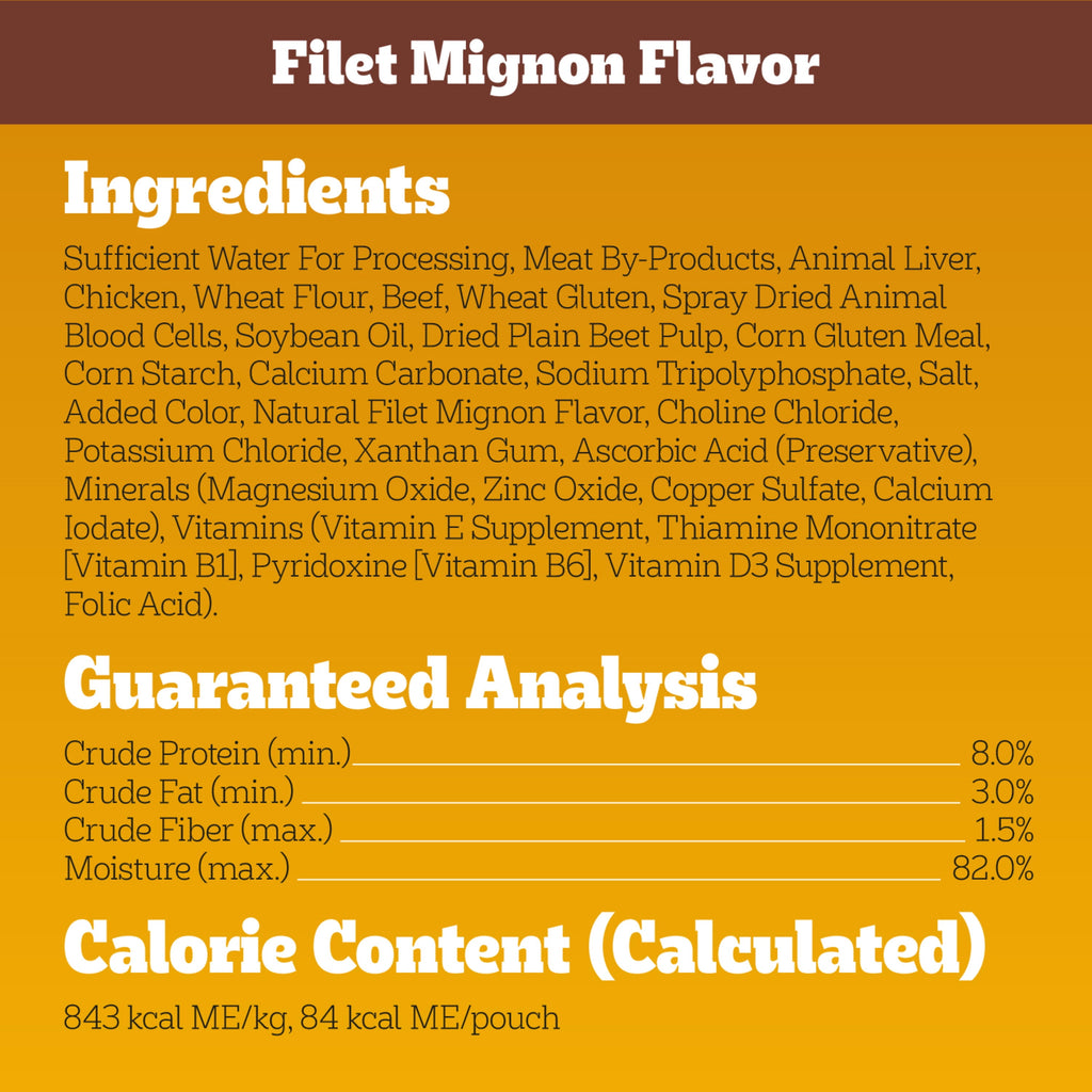PEDIGREE Pouch - 30 Count Multi-pack Beef CIG (Filet Mignon, Beef/Noodle/Veg, Beef/Bacon/Cheese)