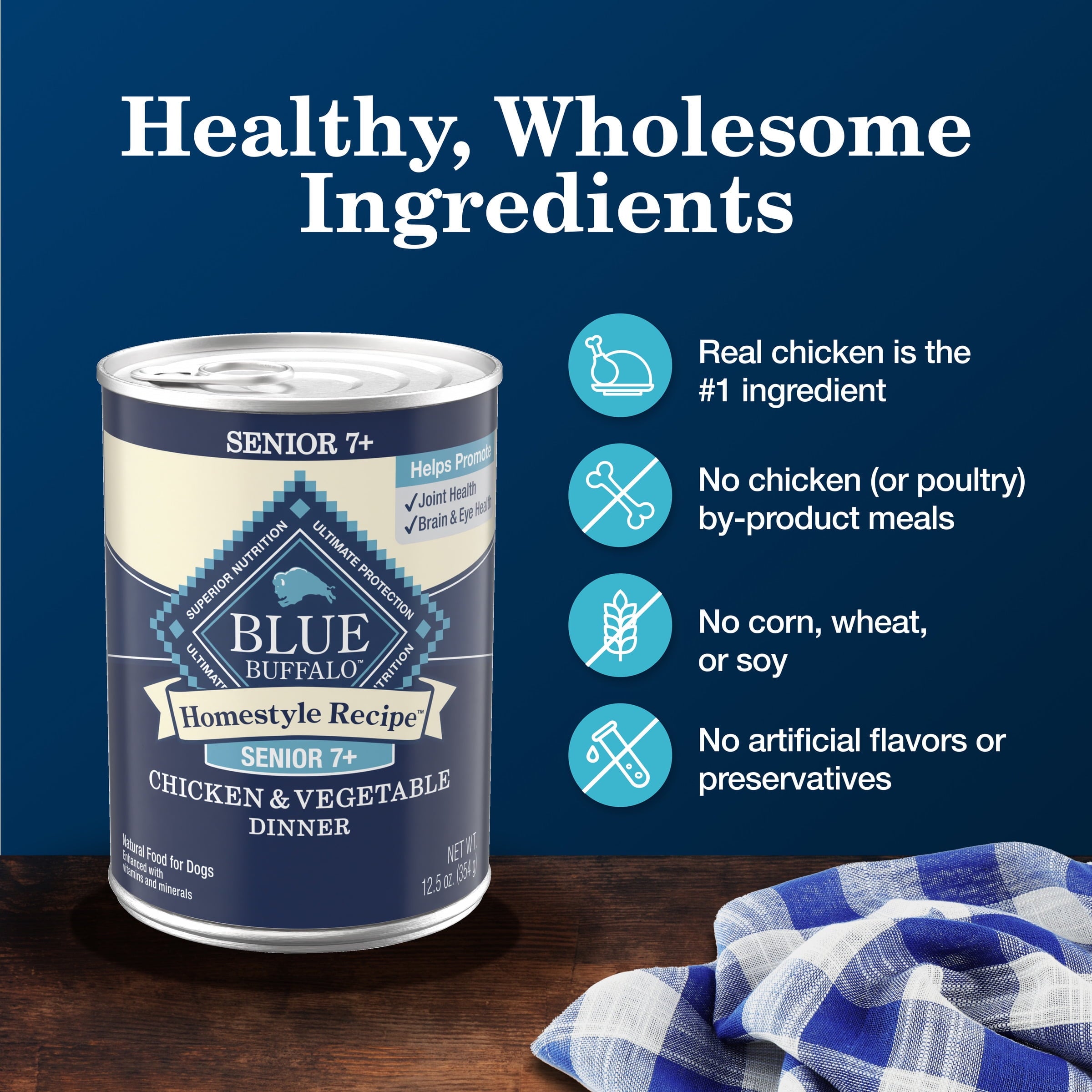 Blue Buffalo Homestyle Recipe Senior Wet Dog Food - Chicken Dinner, 12.5-oz. Can