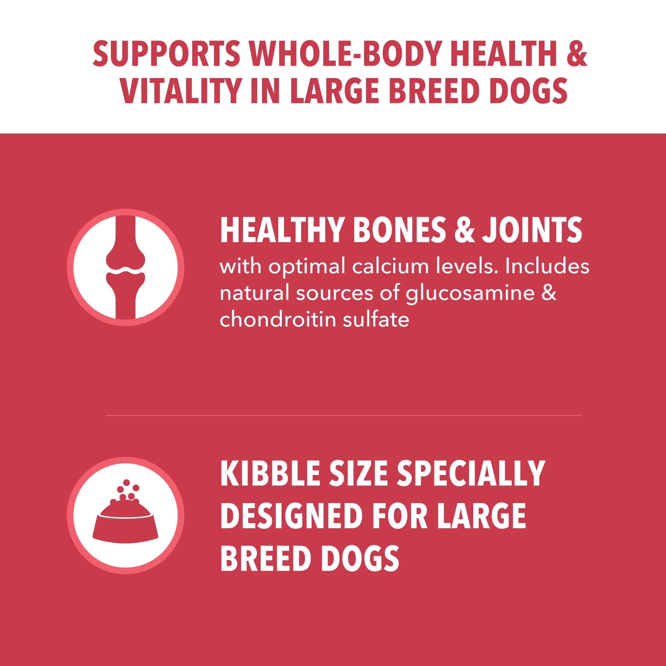 IAMS Large Breed Dry Dog Food - Adult Dog Food Dry Recipe, Lamb & Rice Recipe, 15 lb. Bag