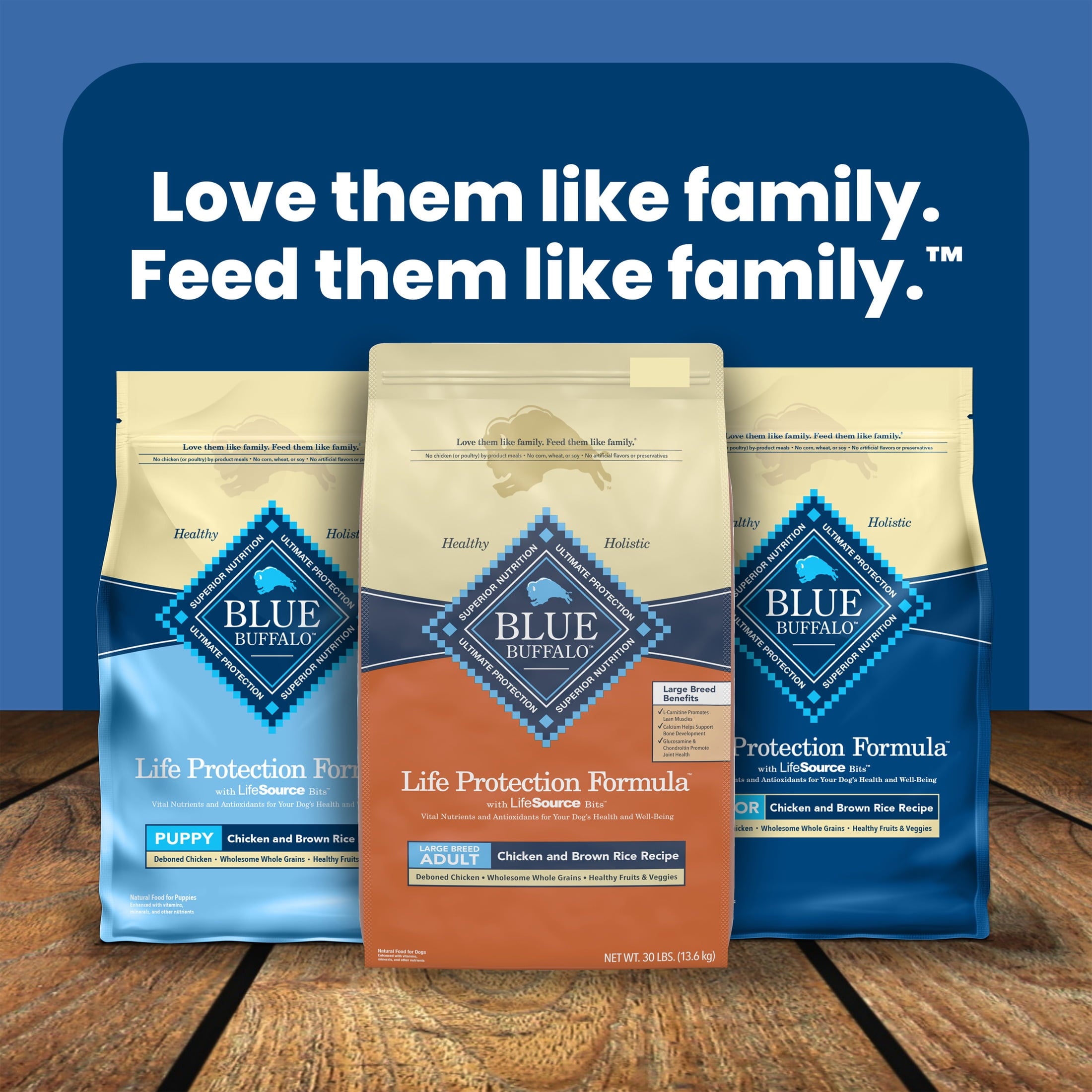 Blue Buffalo Life Protection Formula Large Breed Dry Dog Food - Chicken & Rice, 30-lb. Bag
