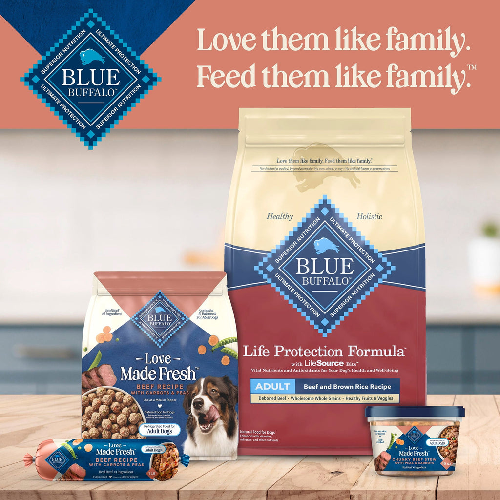 Blue Buffalo Love Made Fresh Dog Food - Refrigerated, Beef Meatball 1.5lb Pouch - 4-Pack