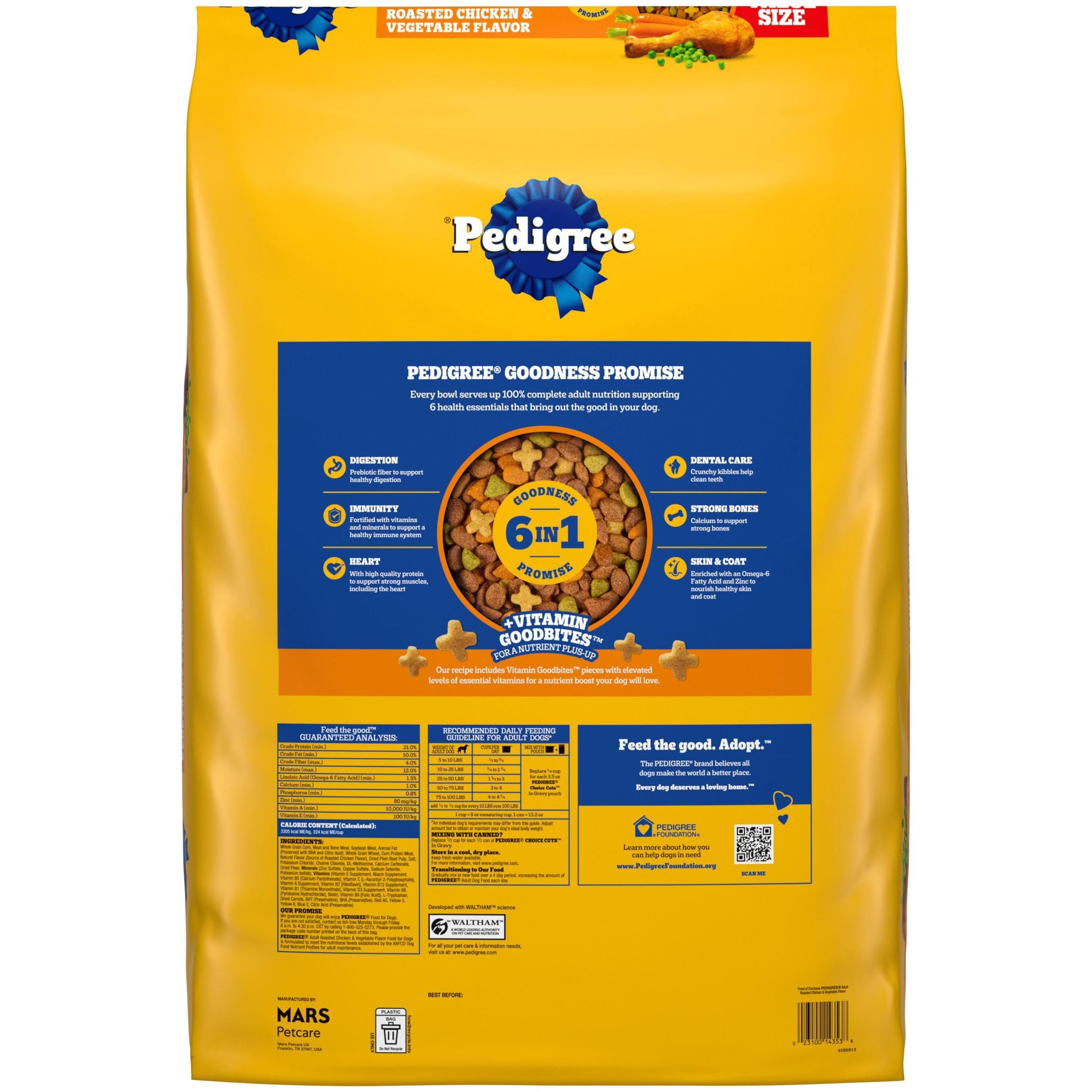 Pedigree Complete Nutrition Adult Dog Food - Roasted Chicken & Vegetable Flavor, 40 lb Bag