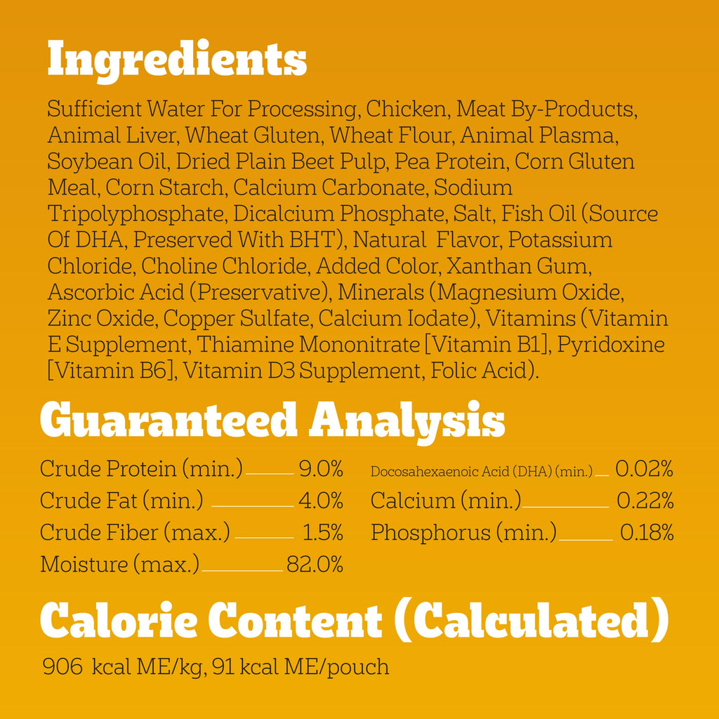 Pedigree Puppy Food Morsels in Sauce - Wet Dog Food, Chicken Flavor, 3.5 oz. Pouches