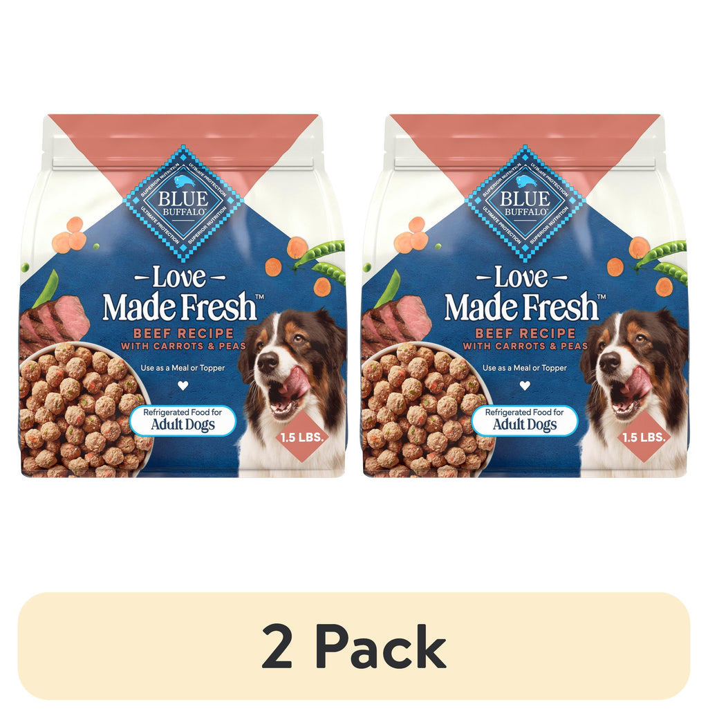 Blue Buffalo Love Made Fresh Dog Food - Refrigerated, Beef Meatball 1.5lb Pouch - 2-Pack