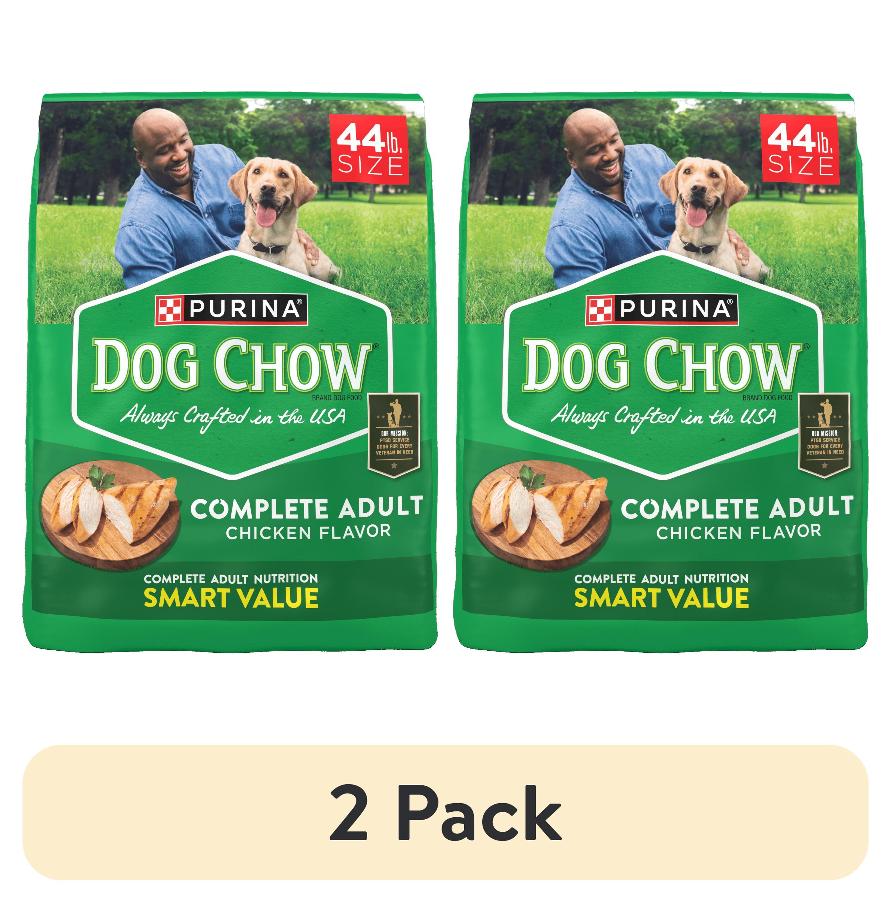 Purina Dog Chow Complete - Dry Dog Food for Adult Dogs High Protein, Real Chicken, 44 lb Bag - 2-Pack
