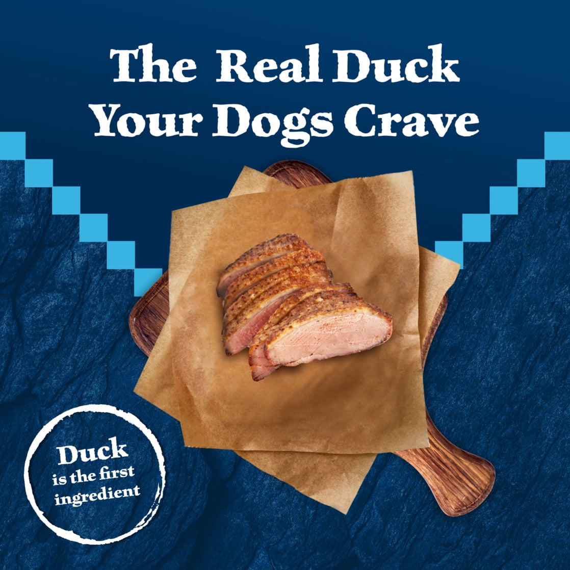 Blue Buffalo Wilderness Natural High-Protein Dry Food for Adult Dogs - Duck, 13-lb bag.