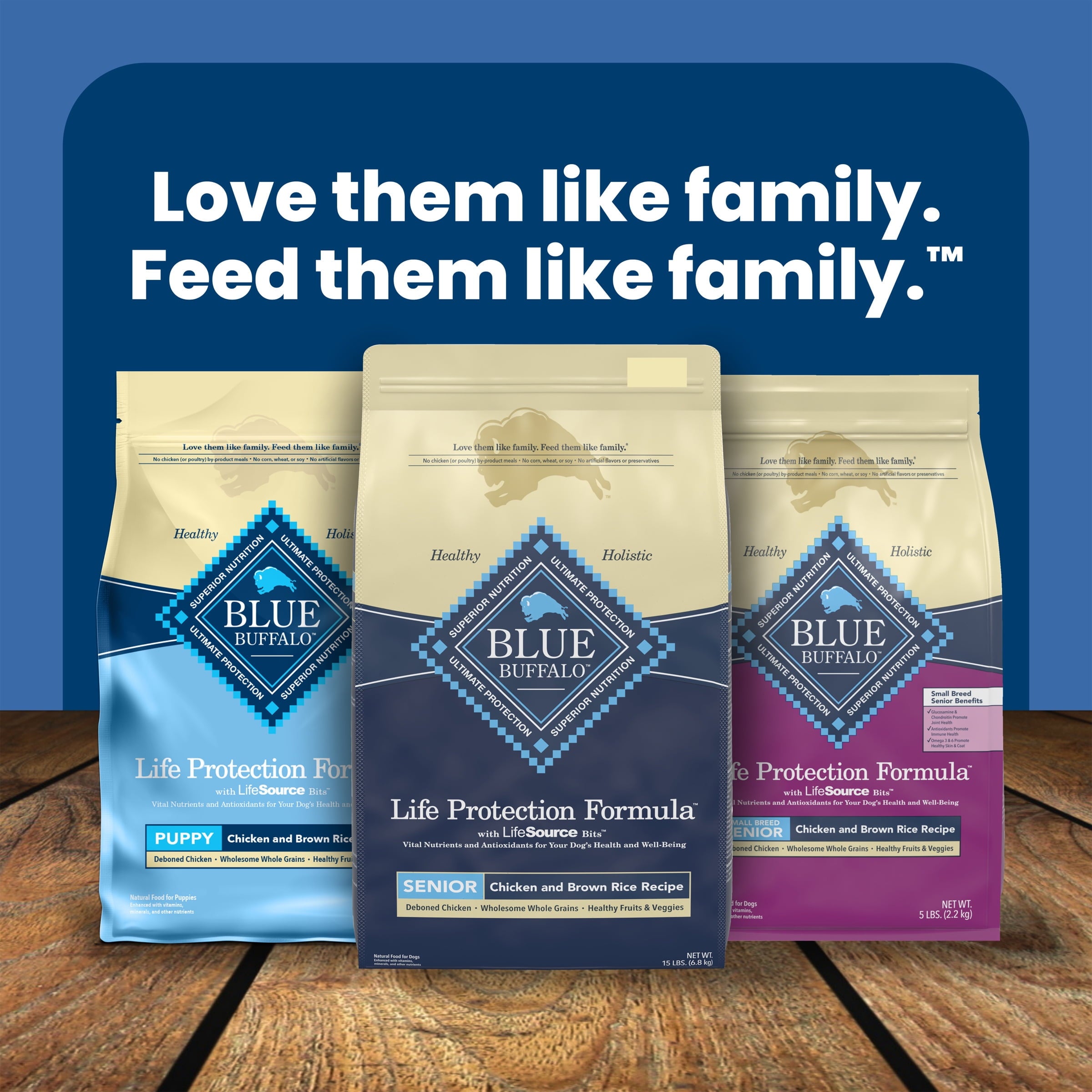 Blue Buffalo Life Protection Formula Senior Dry Dog Food - Chicken & Brown Rice, 5lbs.