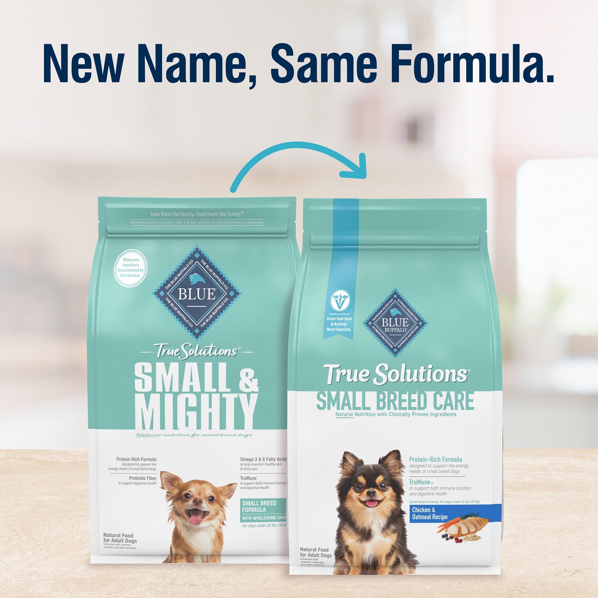 Blue Buffalo True Solutions Small & Mighty Small Breed Dry Dog Food - Chicken, 4-lb. Bag