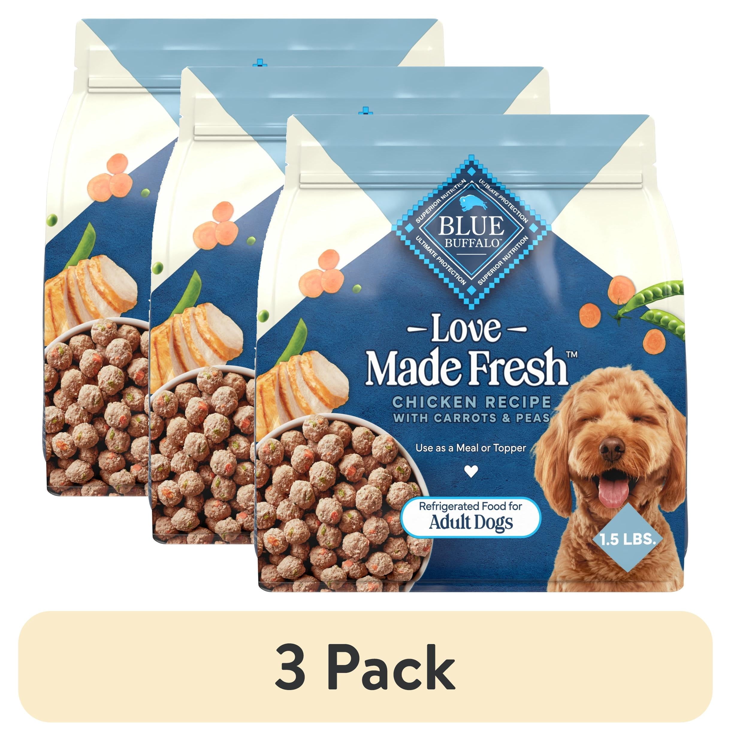 Blue Buffalo Love Made Fresh Dog Food - Refrigerated, Chicken Meatball 1.5lb Pouch - 3-Pack