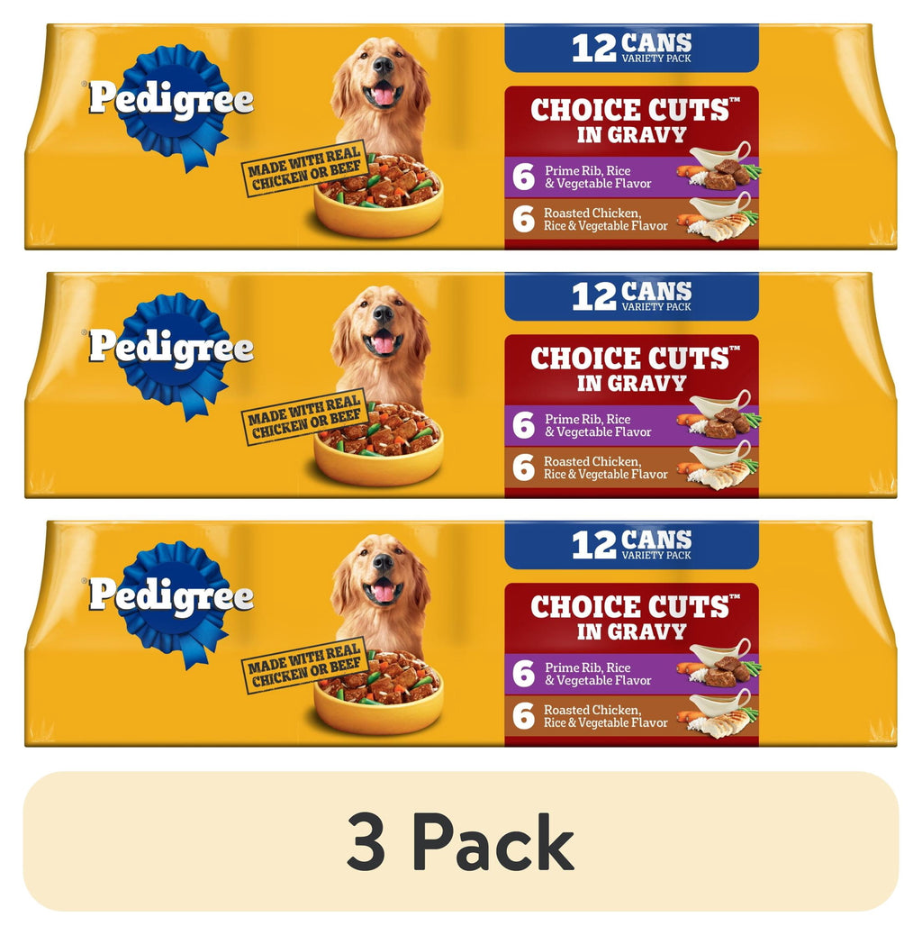 Pedigree Choice Cuts In Gravy Adult Soft Wet Dog Food Prime Rib Multipack - 13.2 Oz Cans 12 Pack - 3-Pack