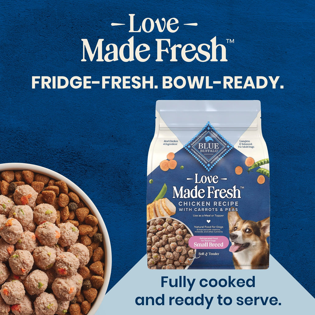Blue Buffalo Love Made Fresh Small Breed Dog Food Refrigerated - Chicken Meatball 1lb Pouch