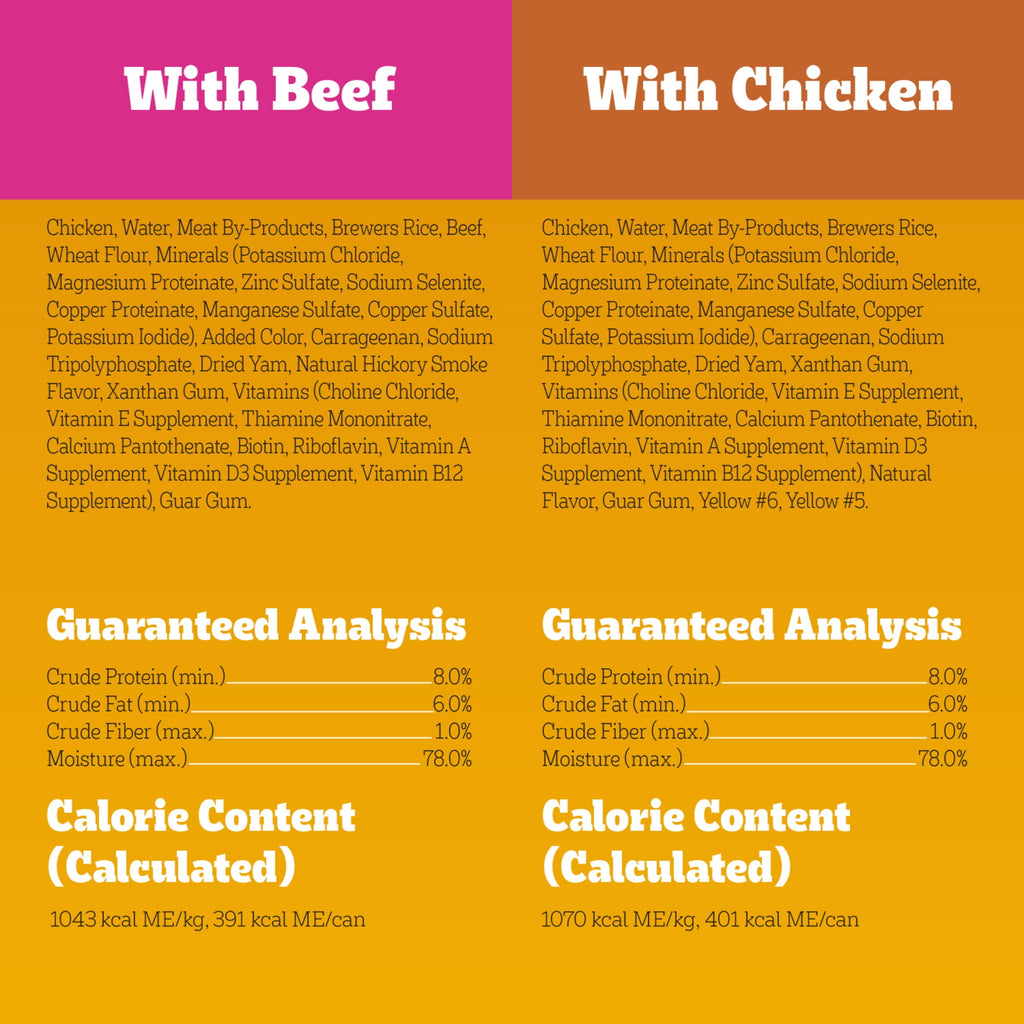Pedigree Chopped Ground Dinner Chicken & Beef Variety Pack Wet Dog Food - (12) 13.2 Oz Cans - 4-Pack
