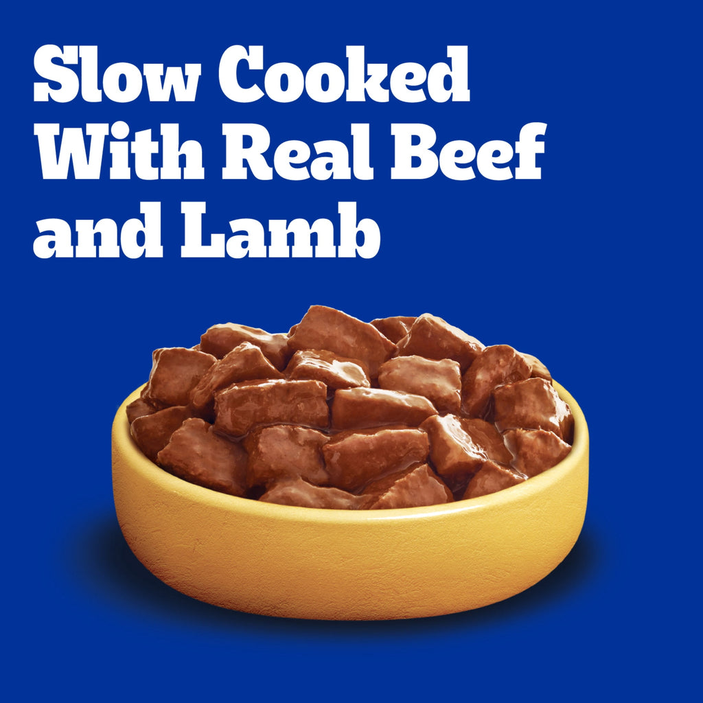 Pedigree High Protein Beef & Lamb flavor In Gravy Adult Soft Wet Dog Food - (12) 13.2 oz Cans
