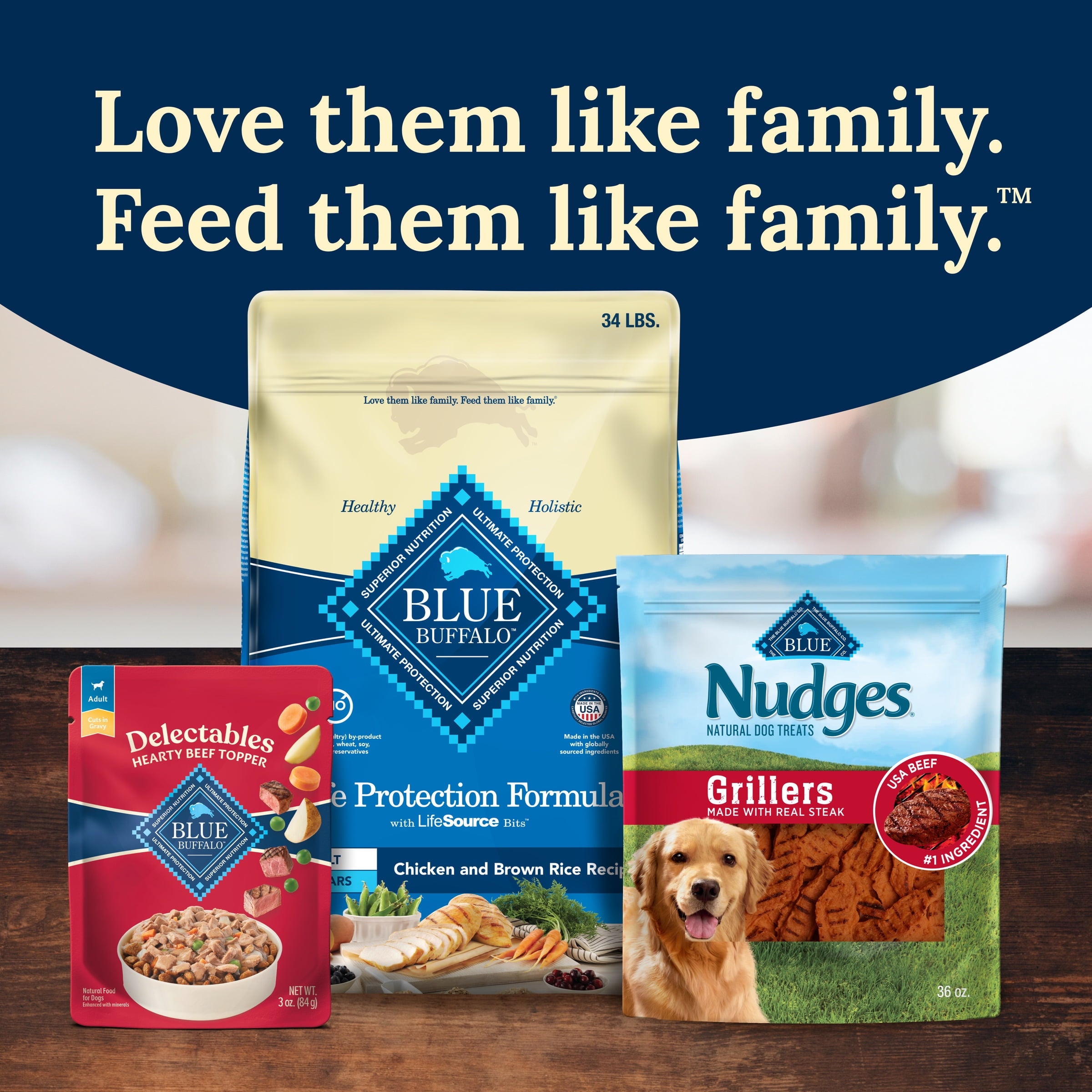 Blue Buffalo Delectables Natural Wet Dog Food Toppers - Hearty Beef, 3-oz Pouch
