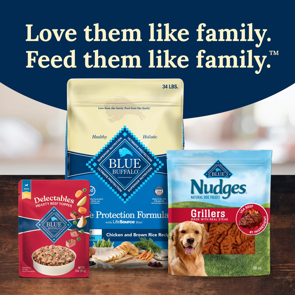 Blue Buffalo Delectables Natural Wet Dog Food Toppers - Hearty Beef, 3-oz Pouch - 3-Pack