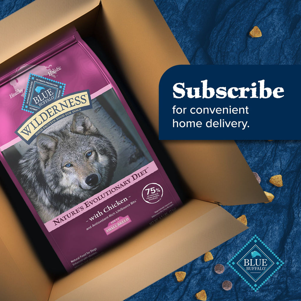 Blue Buffalo Wilderness Small Breed Dry Dog Food Plus Wholesome Grains - Chicken 4.5 lbs.