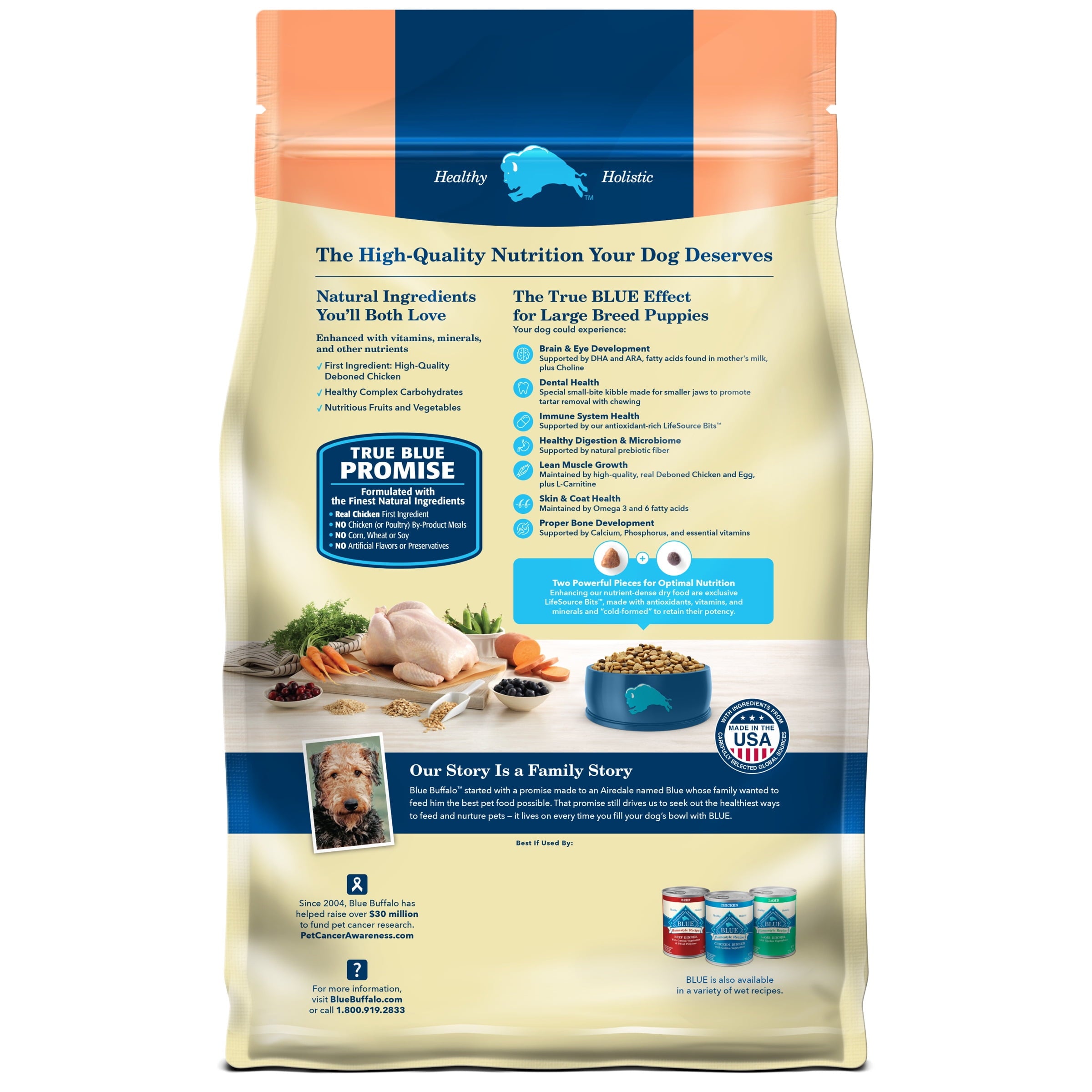 Blue Buffalo Life Protection Formula Large Breed Dry Puppy Food - Chicken & Rice, 34 lbs.