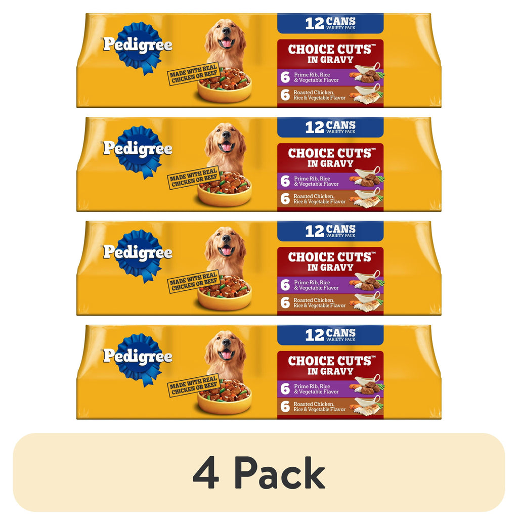 Pedigree Choice Cuts In Gravy Adult Soft Wet Dog Food Prime Rib Multipack - 13.2 Oz Cans 12 Pack - 4-Pack