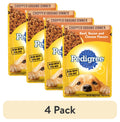 Pedigree Chopped Ground Dinner Beef - Bacon & Cheese Flavors Adult Soft Wet Dog Food, 3.5 Oz Pouches - 4-Pack