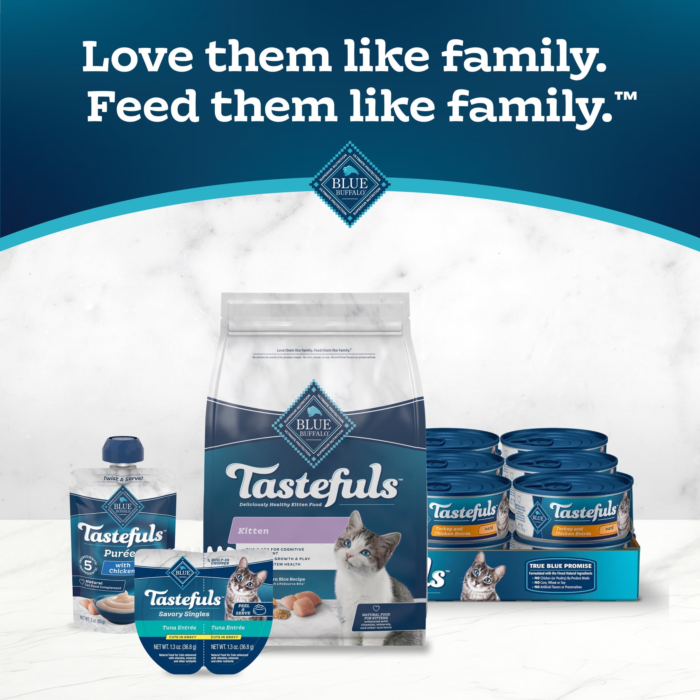 Blue Buffalo Tastefuls Natural Kitten Dry Cat Food - Chicken and Brown Rice Recipe, 5-lb. Bag