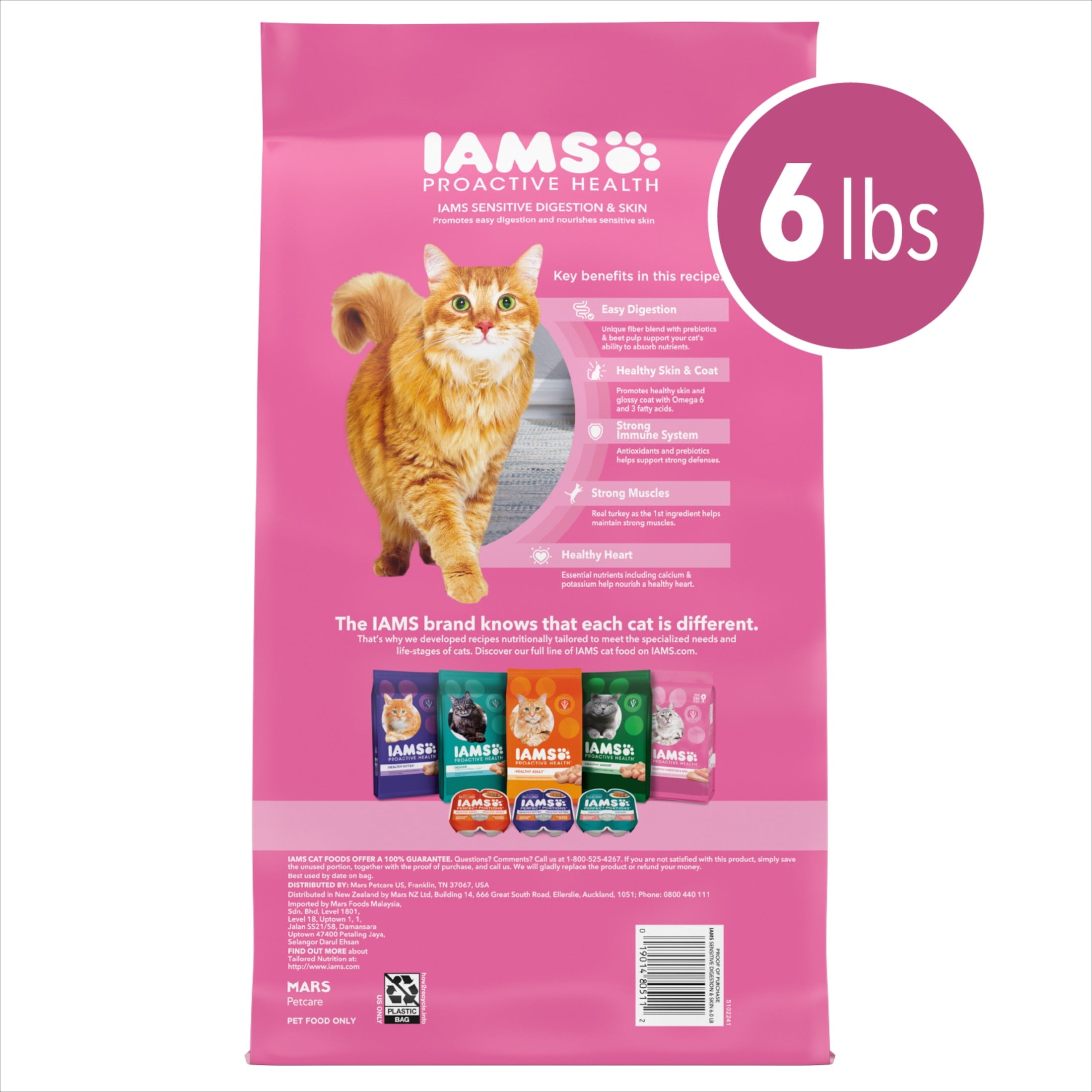 Iams Proactive Health Turkey Dry Cat Food - 6 Lb Bag