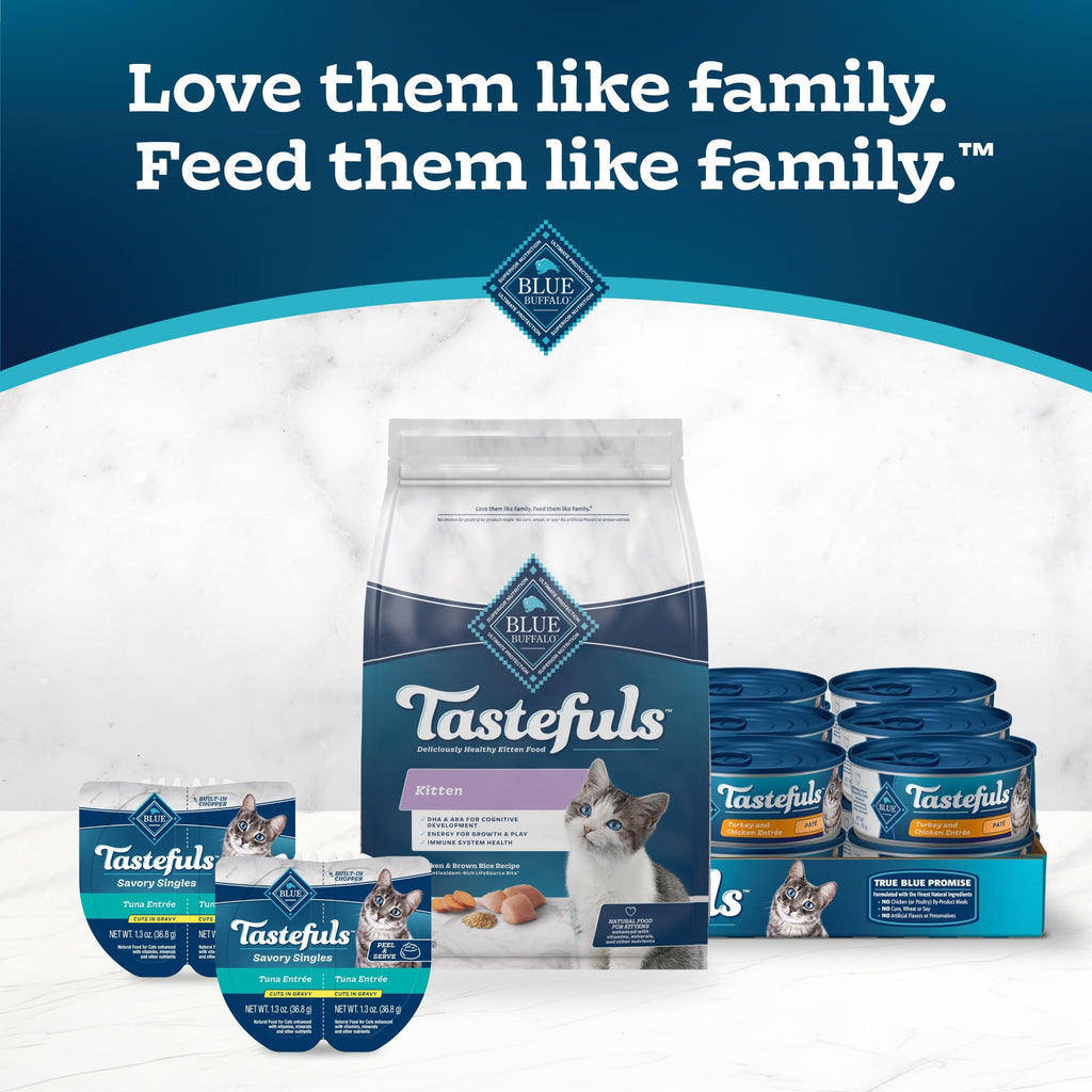 Blue Buffalo Tastefuls Kitten Natural Dry Cat Food - Chicken Recipe, 3-lb. Bag