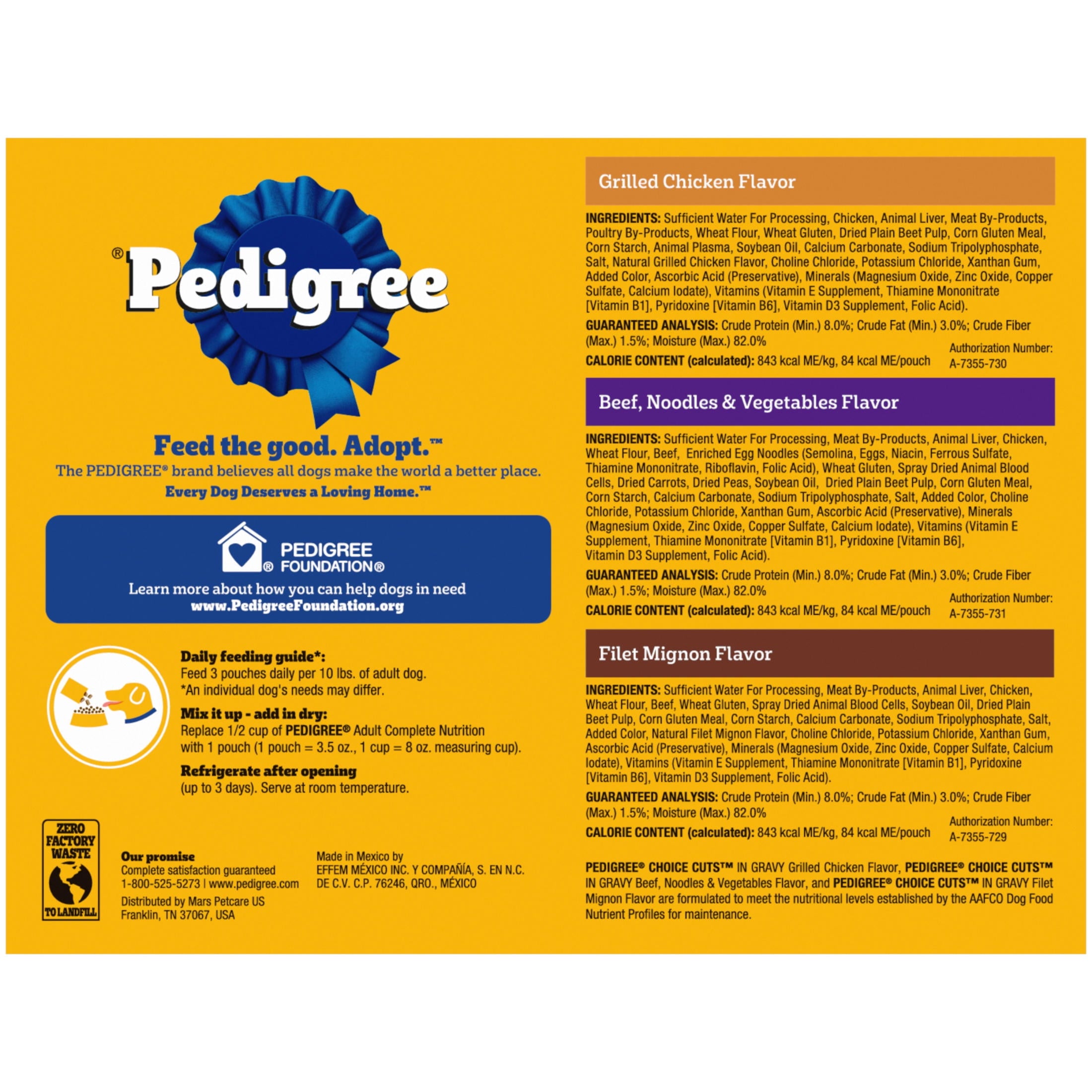 Pedigree Choice Cuts In Gravy Dog Food Variety Pack - 3.5 Oz Pouches, 18 Count