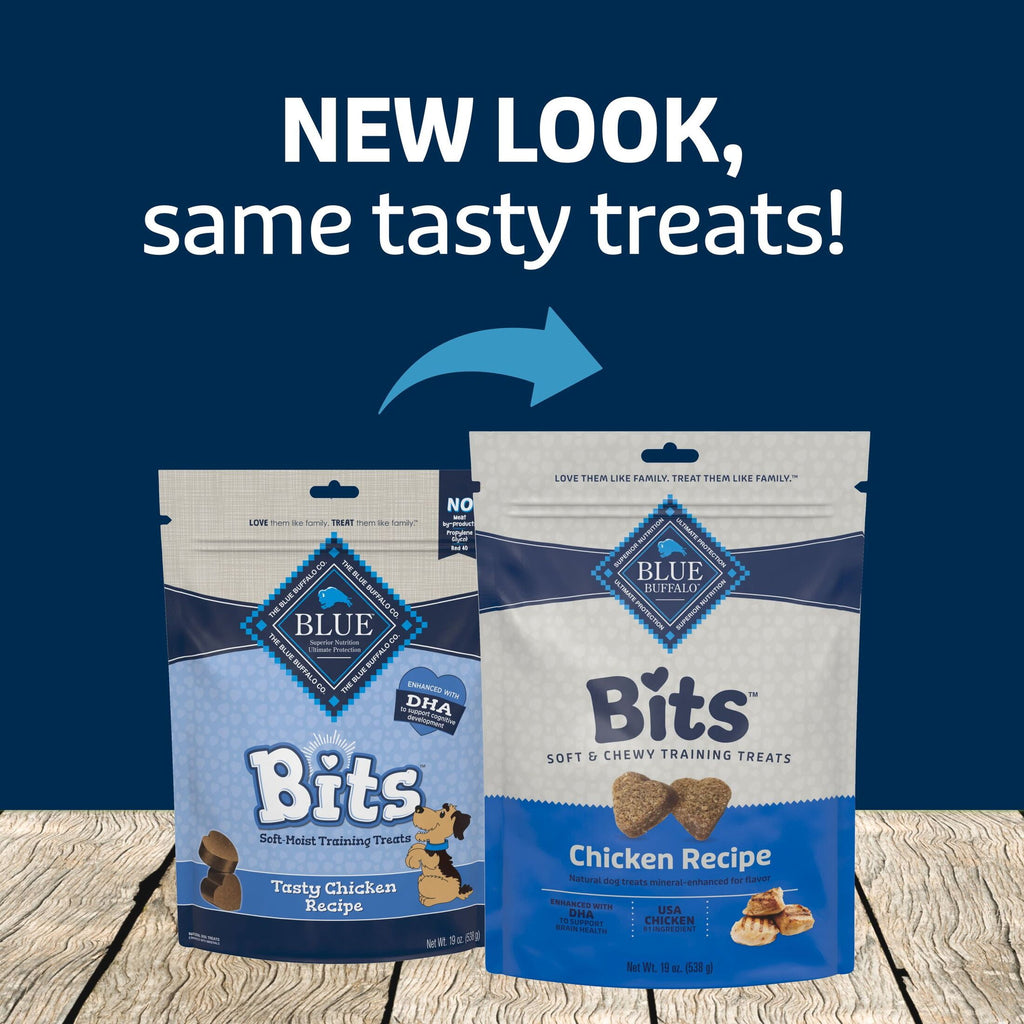 Blue Buffalo Bits Soft Dog Treats for Training - Enhanced with DHA, 19-oz. Bag