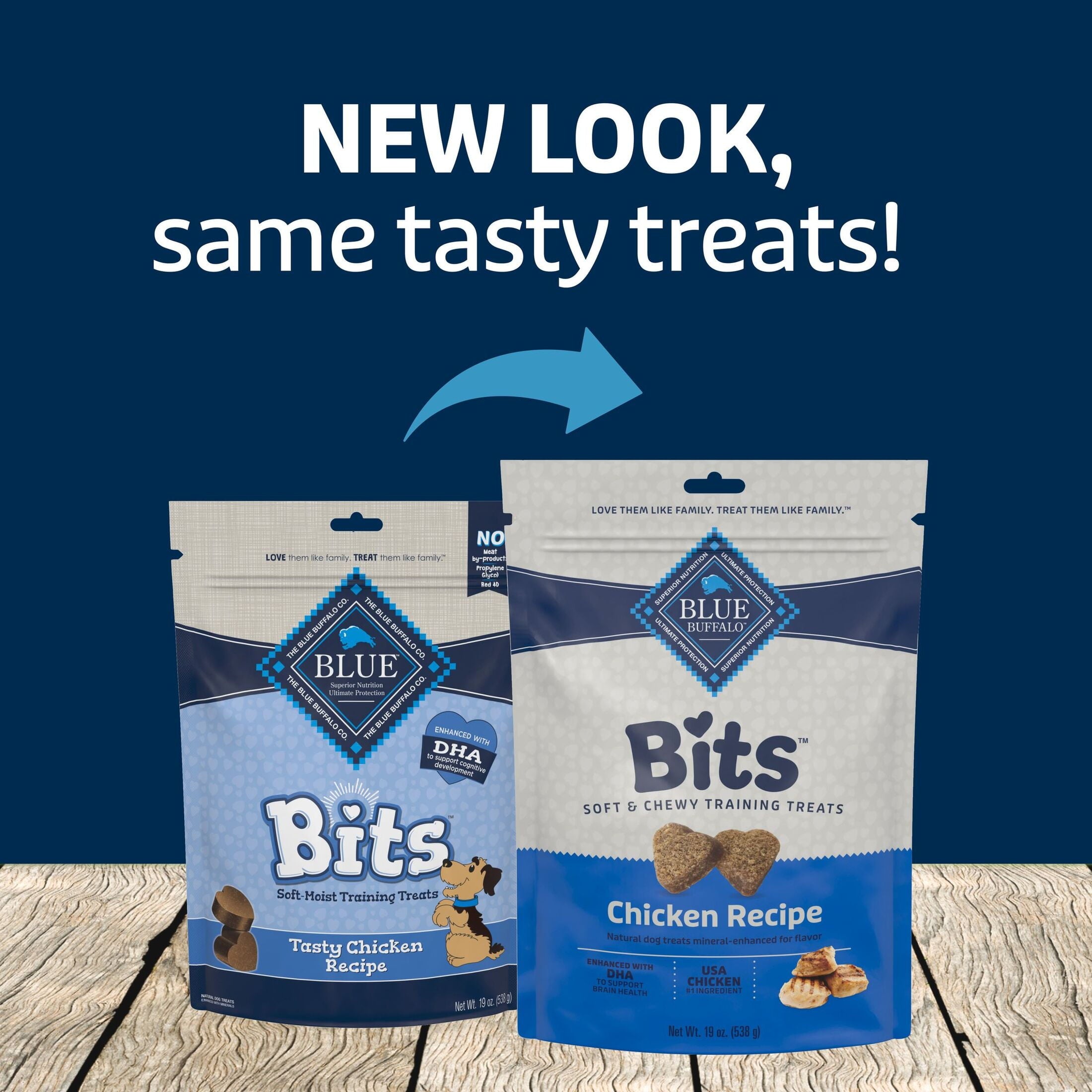 Blue Buffalo Bits Soft Dog Treats for Training - Enhanced with DHA, 19-oz. Bag