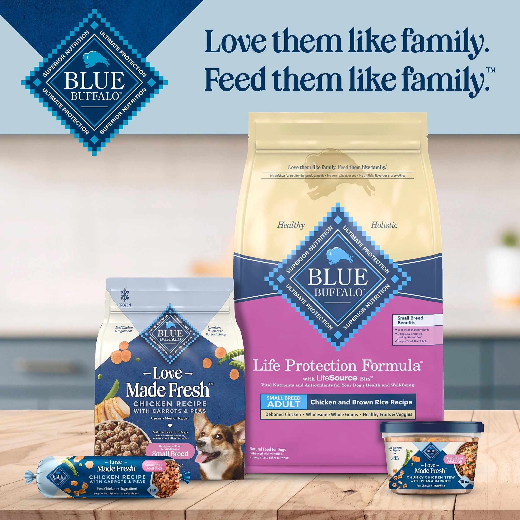 Blue Buffalo Love Made Fresh Small Breed Dog Food Refrigerated - Chicken Meatball 1lb Pouch