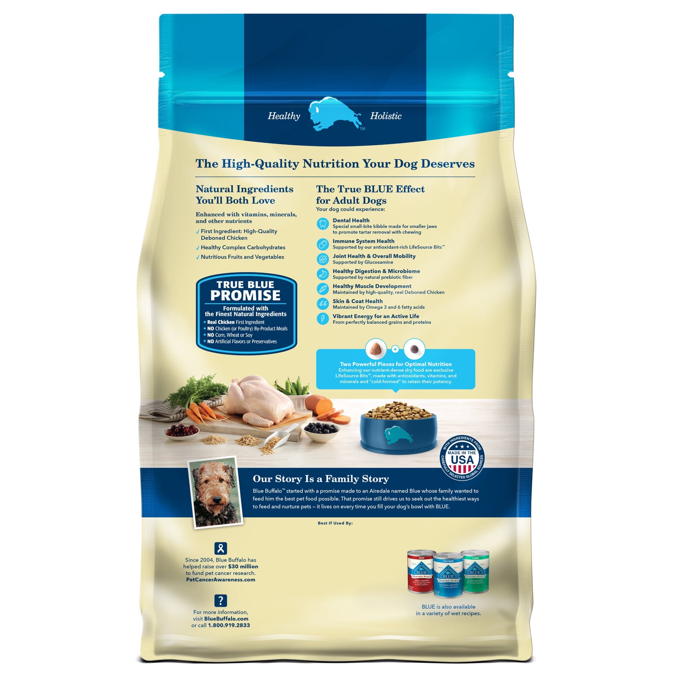 Blue Buffalo Life Protection Formula Adult Small Bite Dry Dog Food - Chicken & Brown Rice, 15 lbs