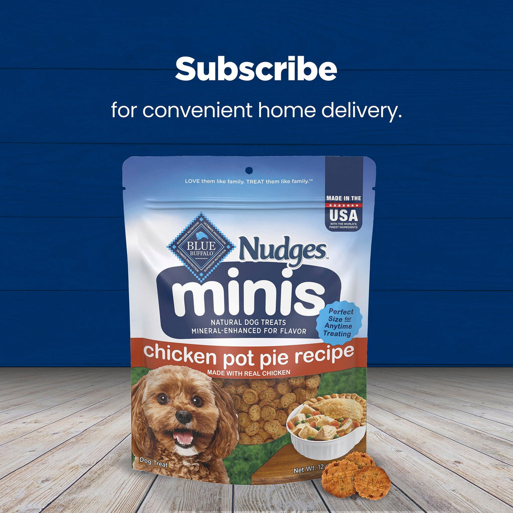 Blue Buffalo Nudges - Mini Dog Treats, Chicken Pot Pie Recipe, 12oz Bag
