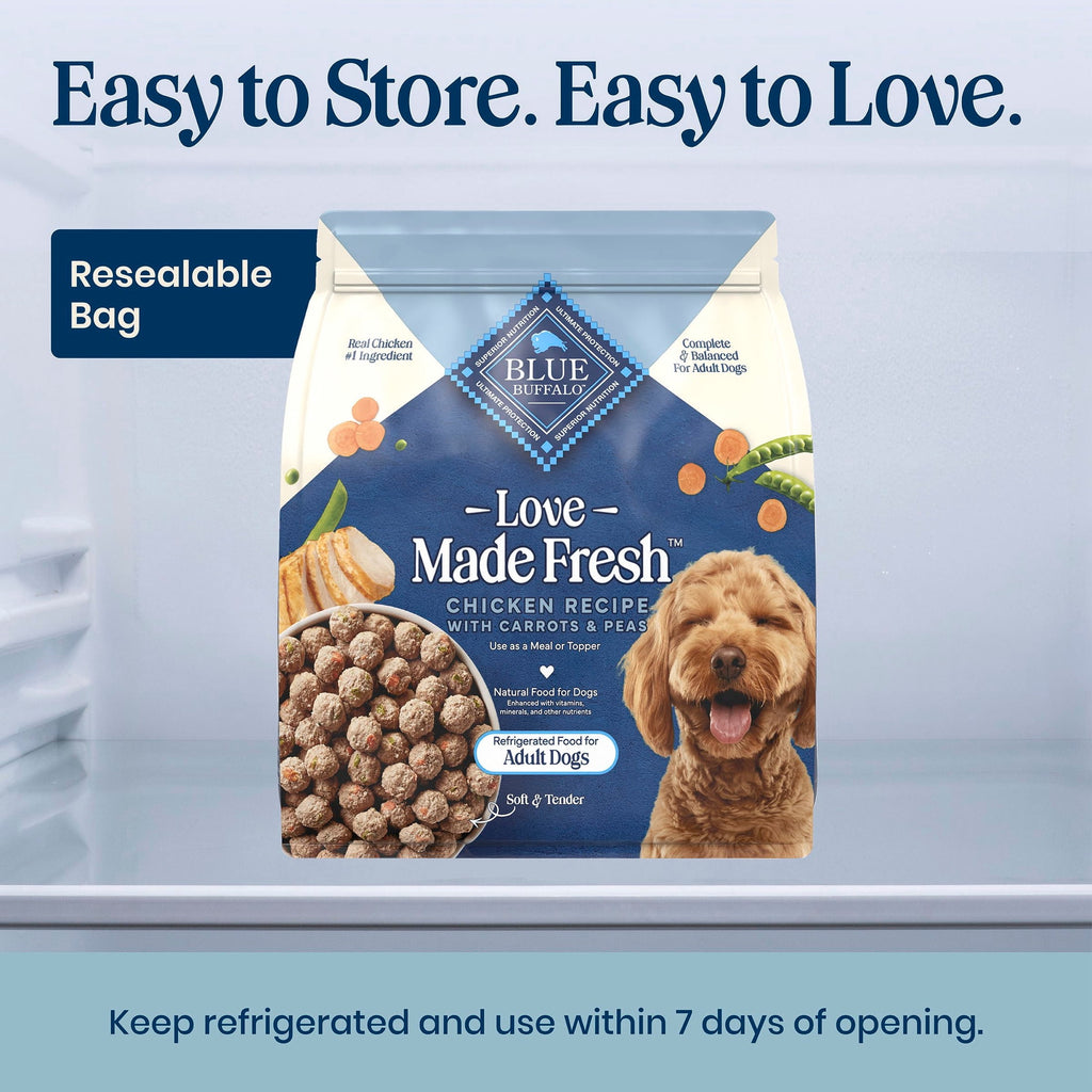 Blue Buffalo Love Made Fresh Dog Food - Refrigerated, Chicken Meatball 1.5lb Pouch - 3-Pack