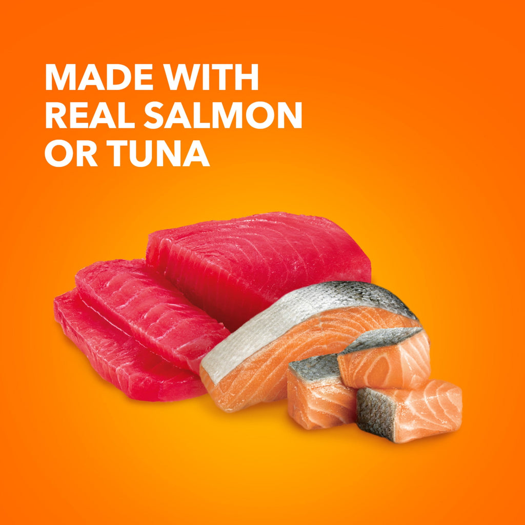 Iams Perfect Portions Indoor Grain Free Wet Cat Food Cuts in Gravy Variety Pack Tuna Recipe Salmon Recipe 2.6 oz Twin Pack Trays