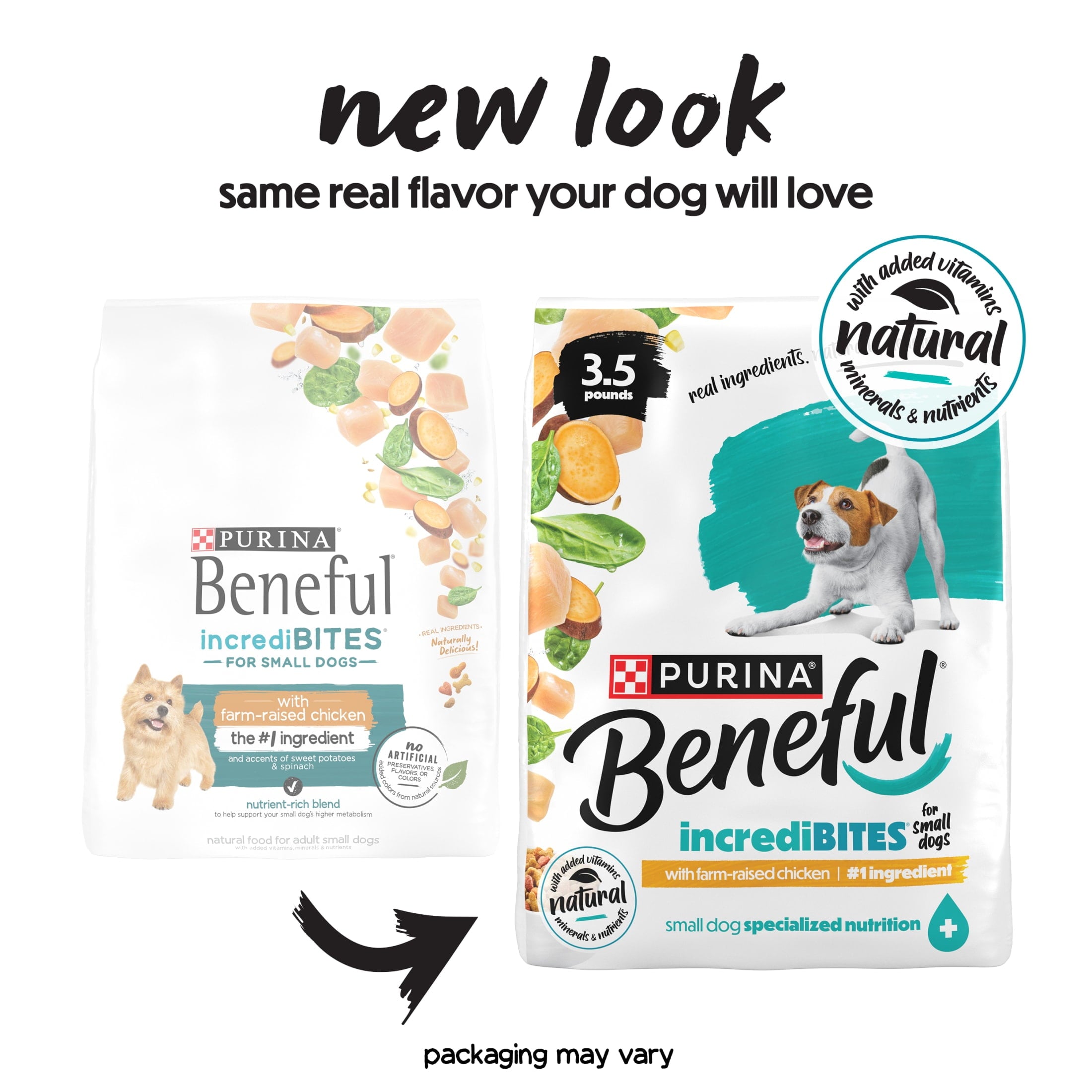 Purina Beneful Incredibites with Farm-Raised Chicken Natural Small Breed Dry Dog Food with Added Vitamins - Minerals and Nutrients, 14 lb Bag