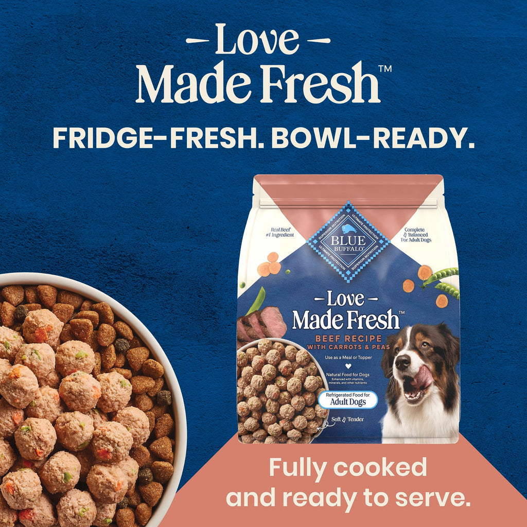 Blue Buffalo Love Made Fresh Dog Food - Refrigerated, Beef Meatball 1.5lb Pouch