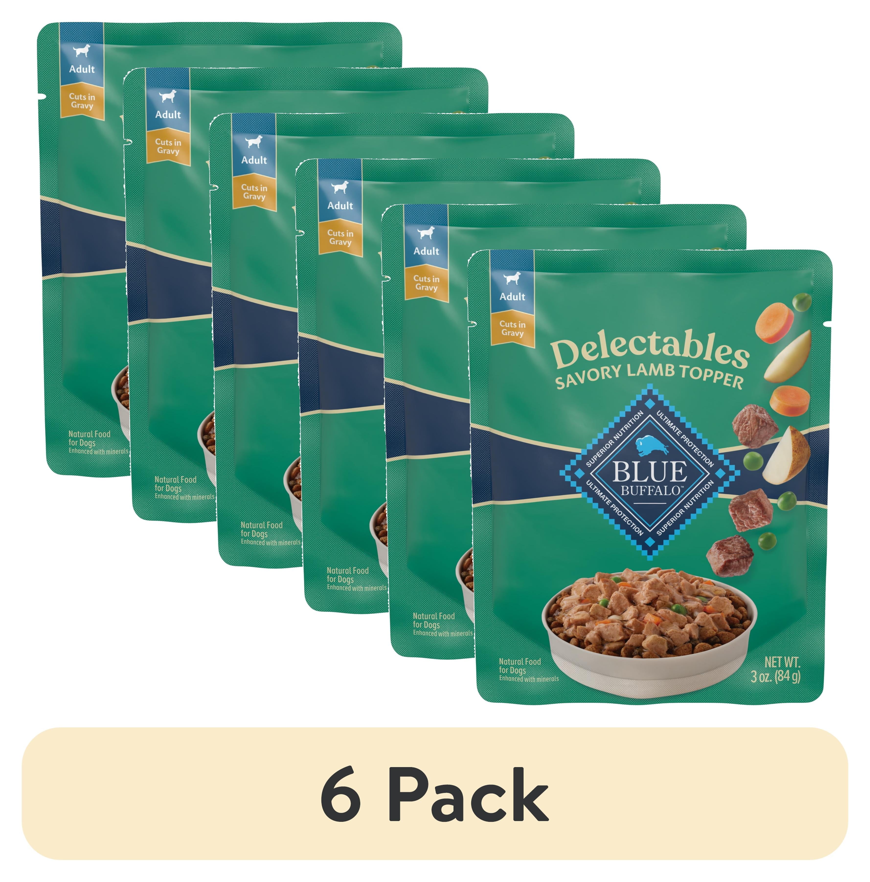Blue Buffalo Delectables Natural Wet Dog Food Topper - Lamb Dinner 3oz - 6-Pack