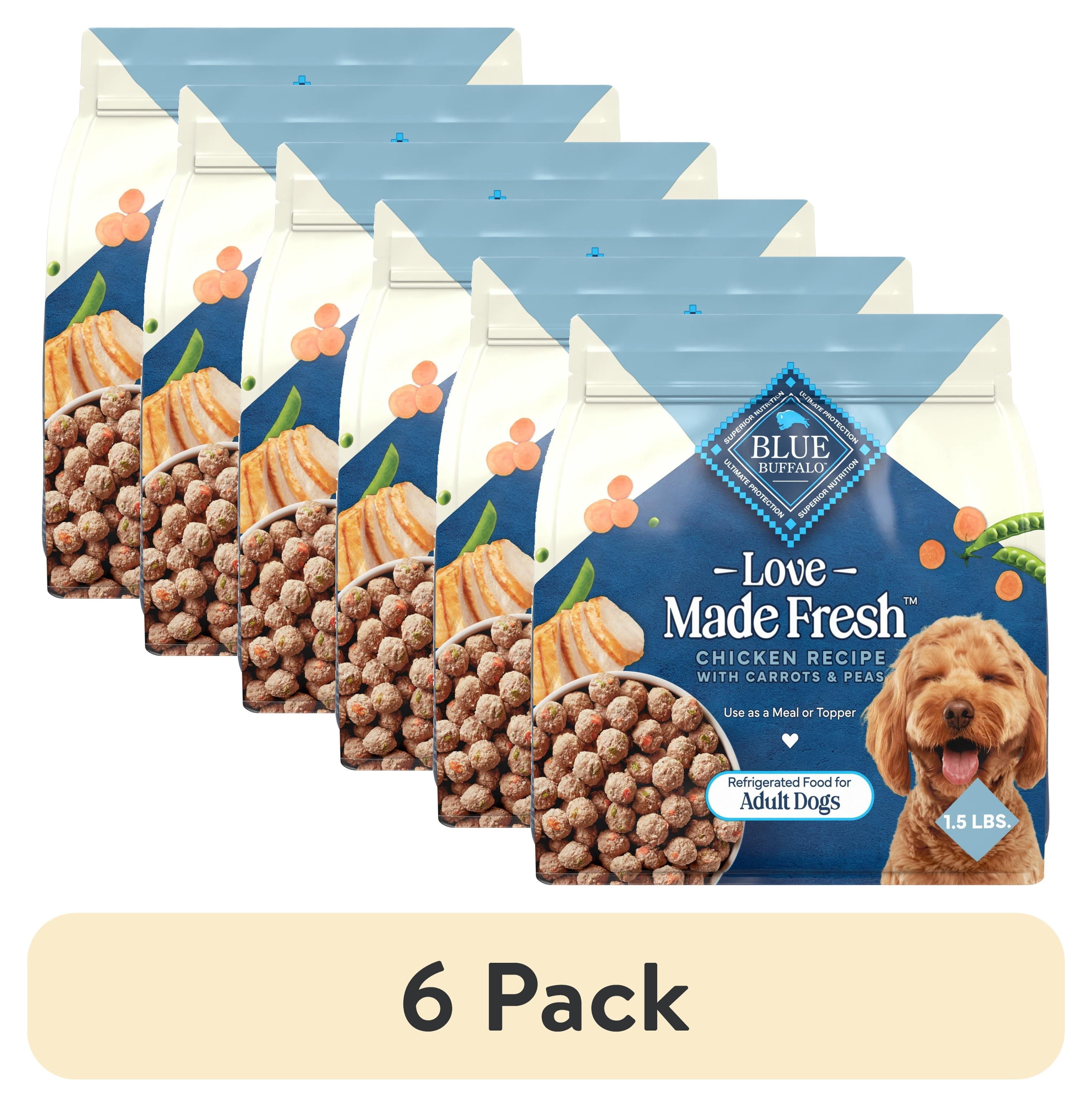 Blue Buffalo Love Made Fresh Dog Food - Refrigerated, Chicken Meatball 1.5lb Pouch - 6-Pack