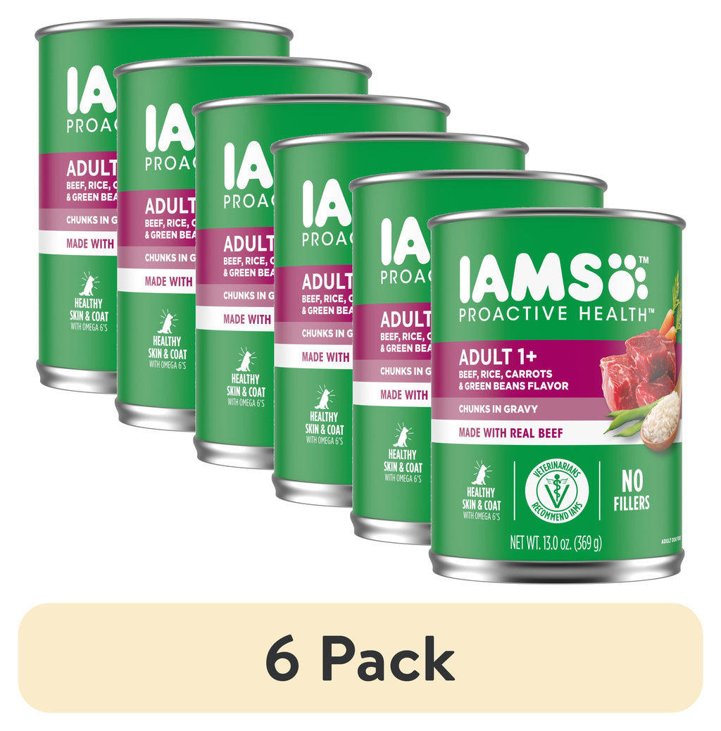 Iams Proactive Health Beef - Rice, Carrots, And Green Beans Gravy Wet Dog Food, 13 Oz Can - 6-Pack