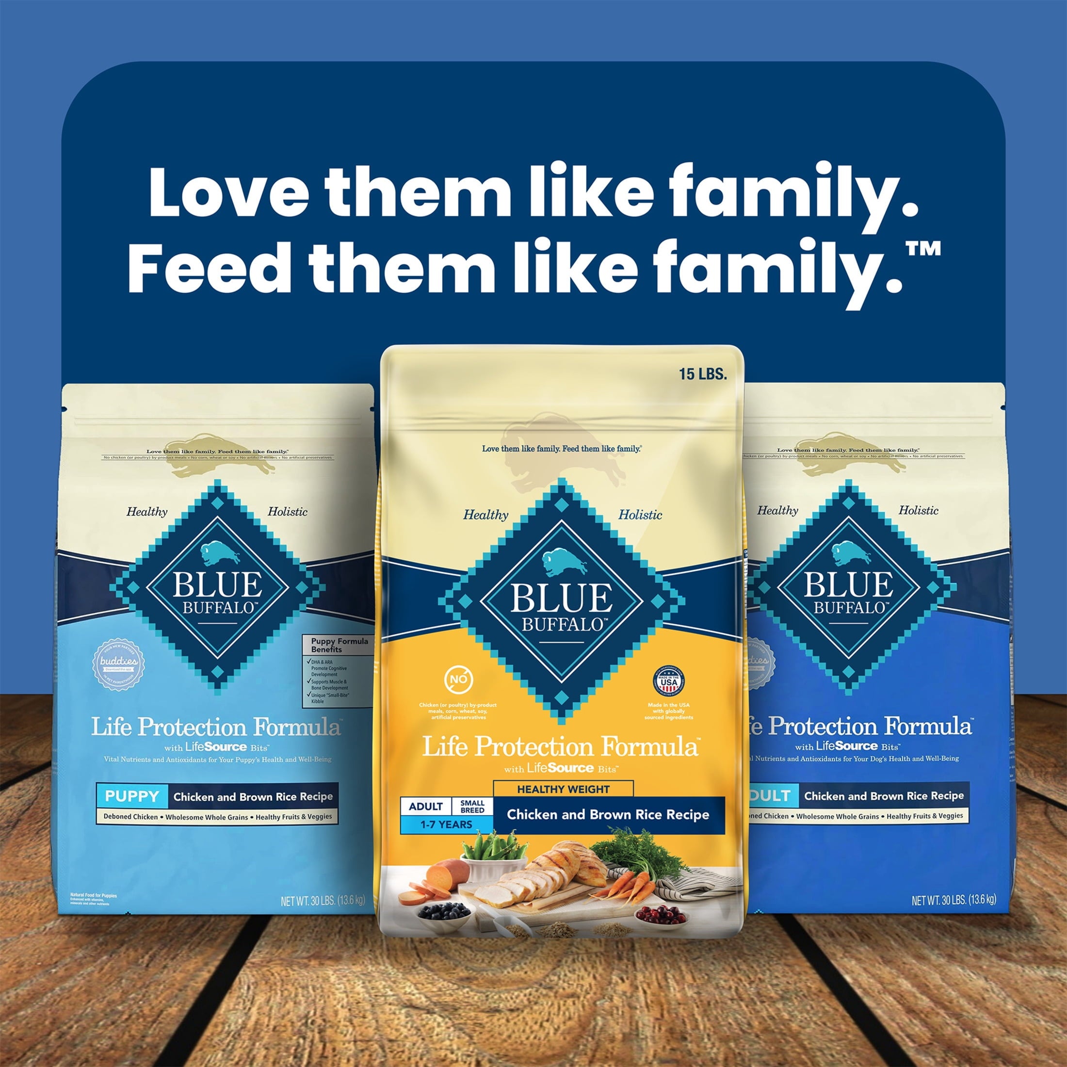 Blue Buffalo Life Protection Formula Adult Small Breed Healthy Weight Dry Dog Food 15 lbs.